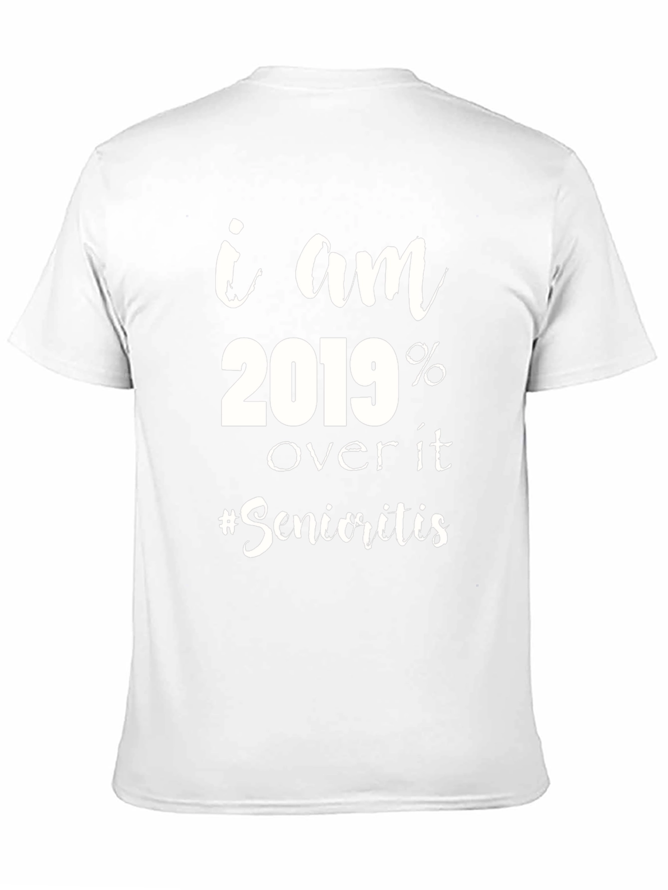 Funny 2019 Over It Senioritis Black T-Shirt