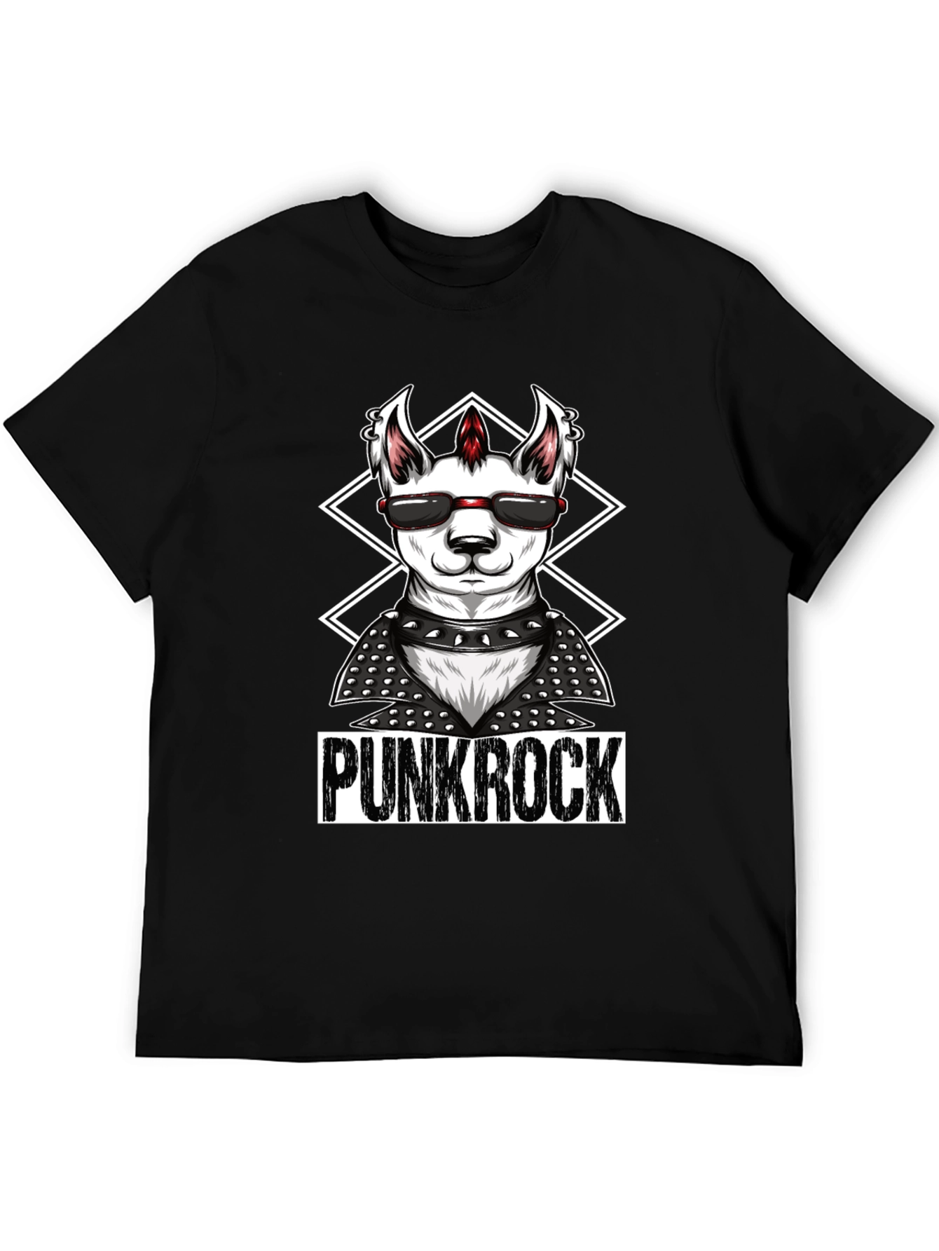 Punk Rock Llama T-Shirt - Cool & Edgy Design