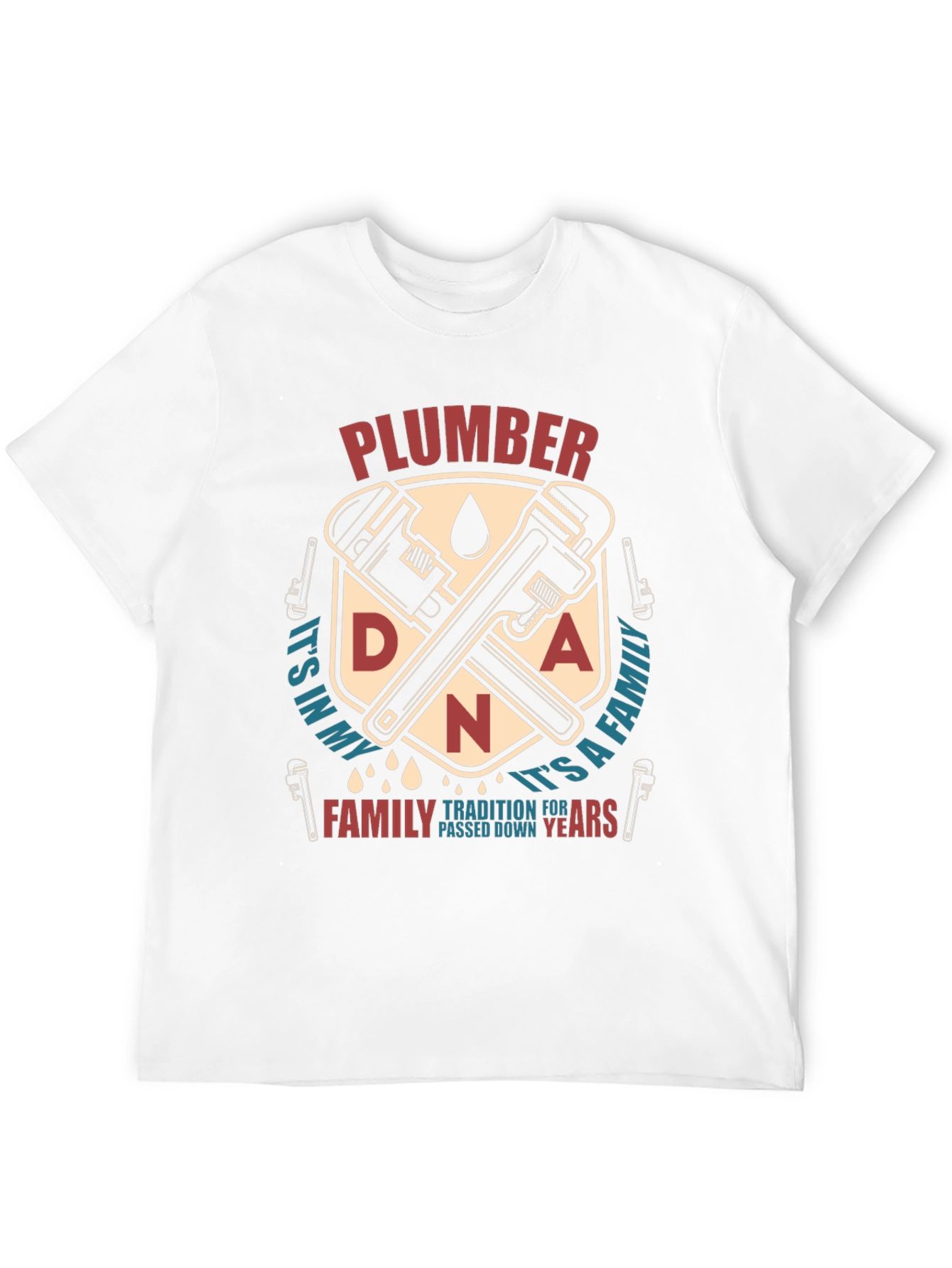 Plumber DNA Family Tradition Black T-Shirt