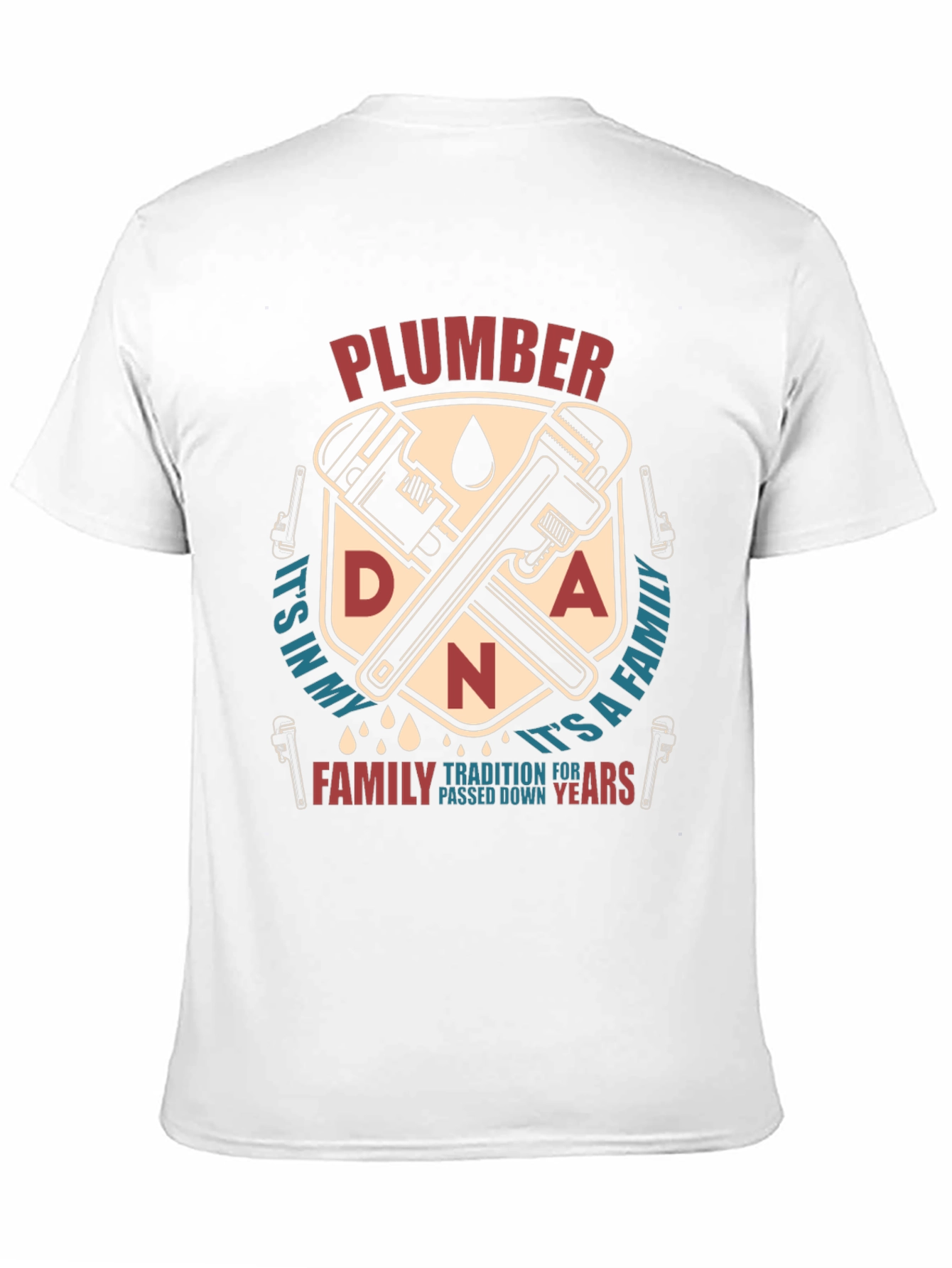 Plumber DNA Family Tradition Black T-Shirt