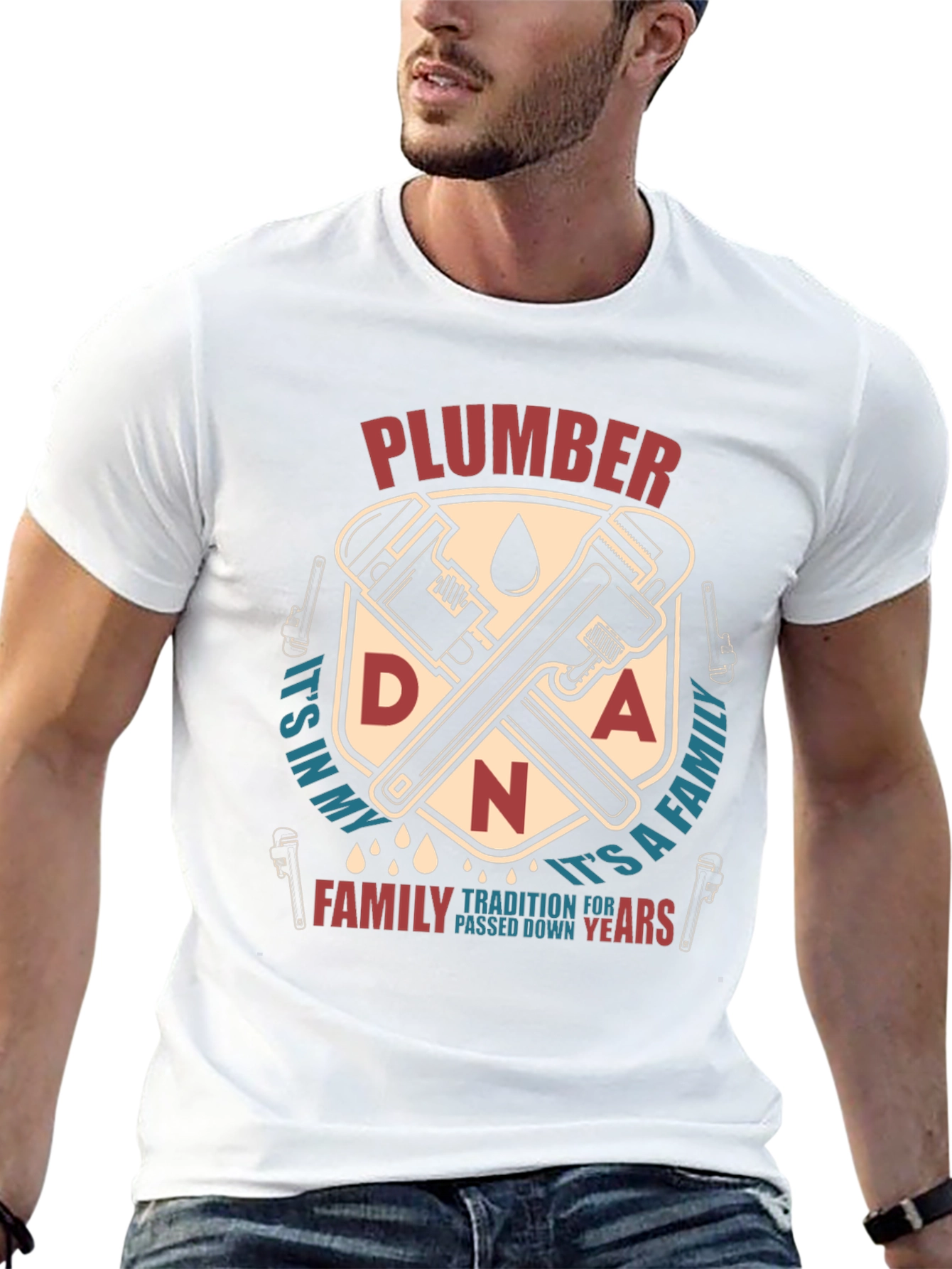Plumber DNA Family Tradition Black T-Shirt