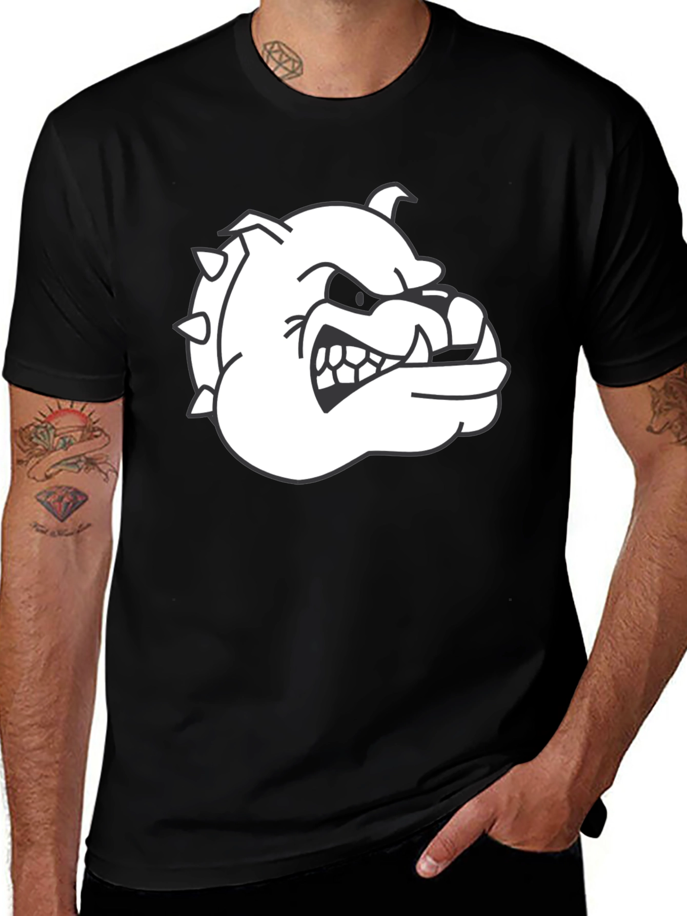 Graphic Bulldog Black T-Shirt