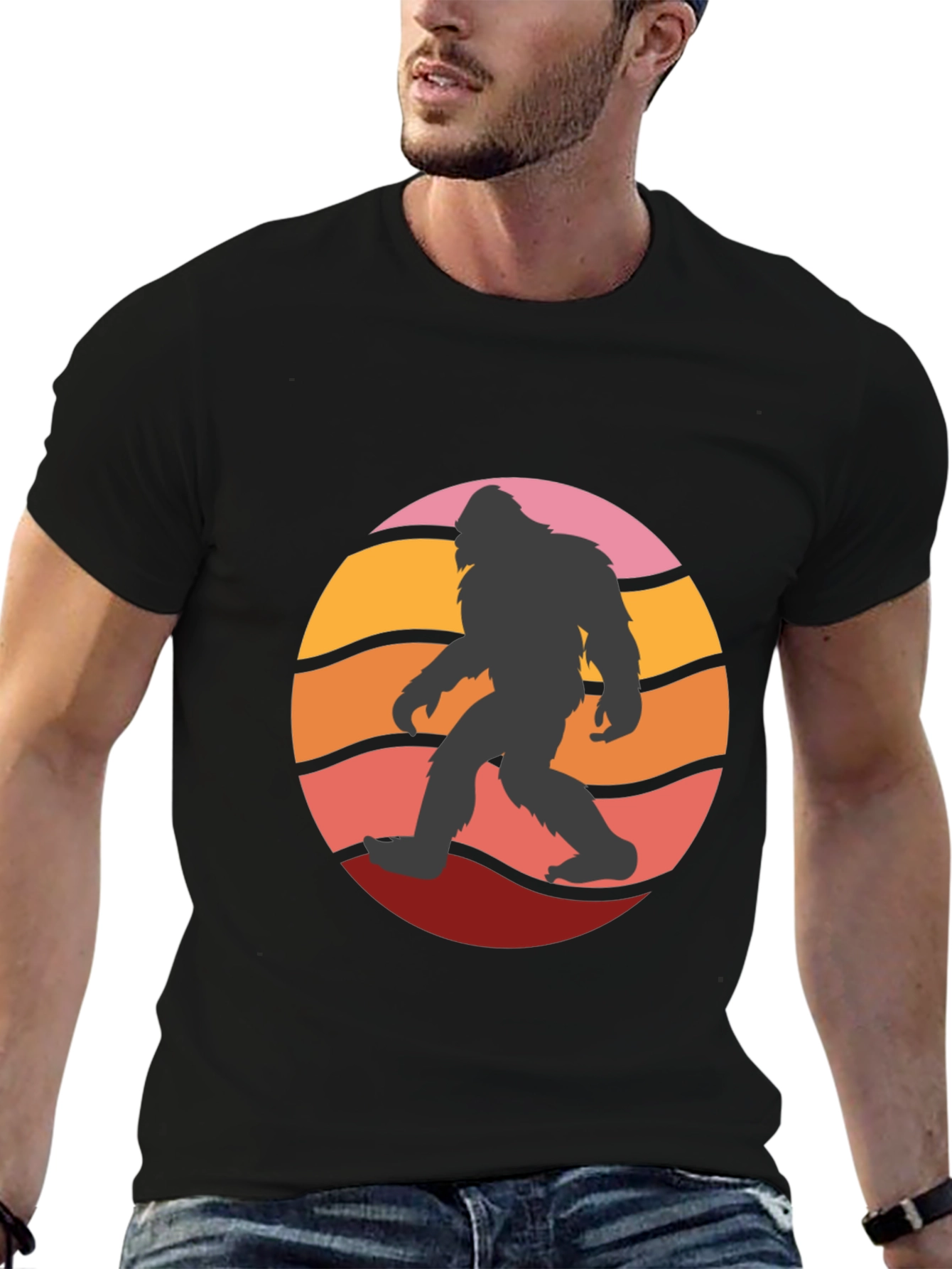 Bigfoot Sunset Graphic Tee - Black
