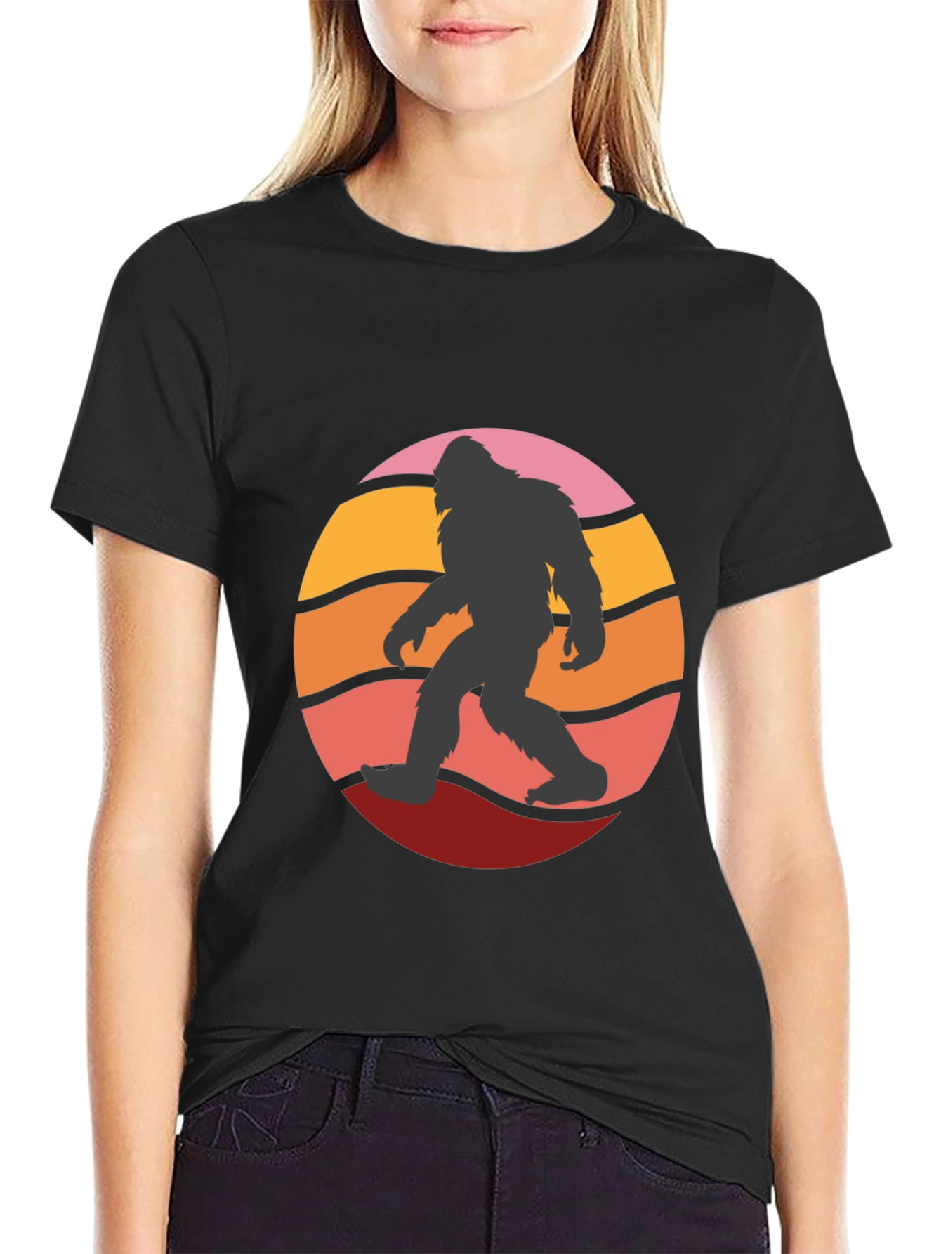 Bigfoot Sunset Graphic Tee - Black