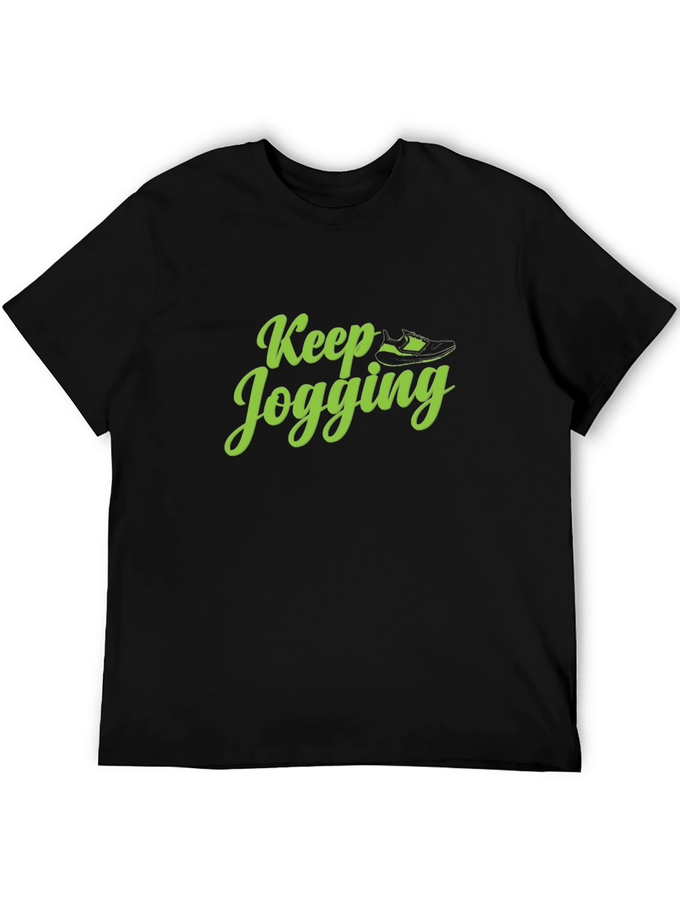 Keep Jogging Graphic Tee - Mens Black T-Shirt