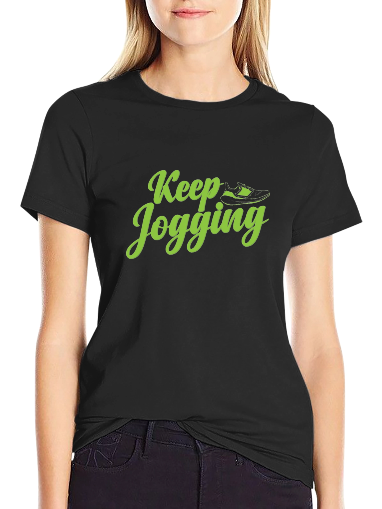 Keep Jogging Graphic Tee - Mens Black T-Shirt