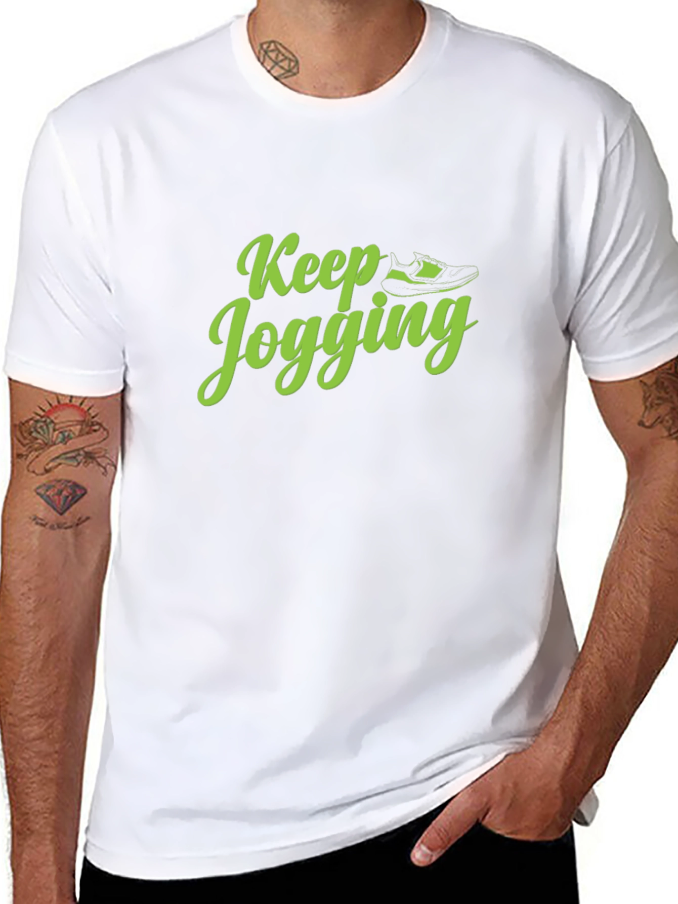 Keep Jogging Graphic Tee - Mens Black T-Shirt