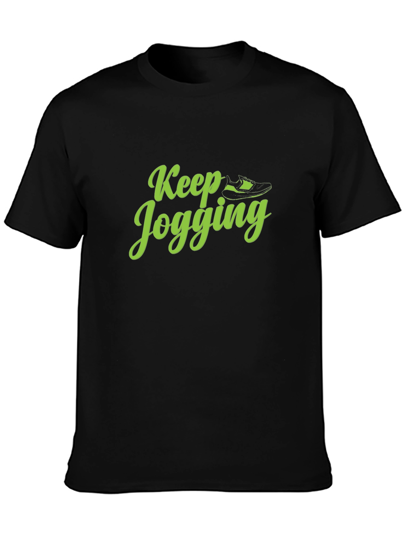 Keep Jogging Graphic Tee - Mens Black T-Shirt