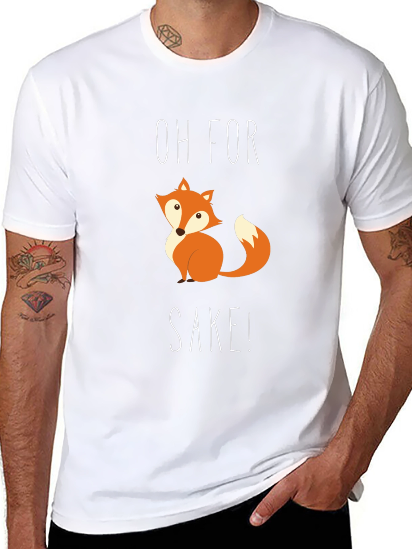 Funny Fox SAKE! T-Shirt - Cute Animal Graphic Tee
