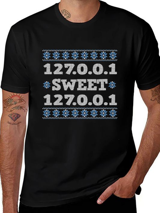 127.0.0.1 Sweet T-Shirt Black Knit Pattern