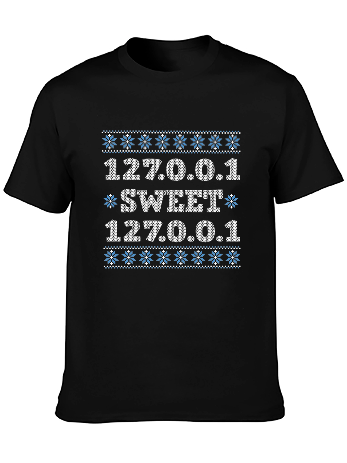 127.0.0.1 Sweet T-Shirt Black Knit Pattern