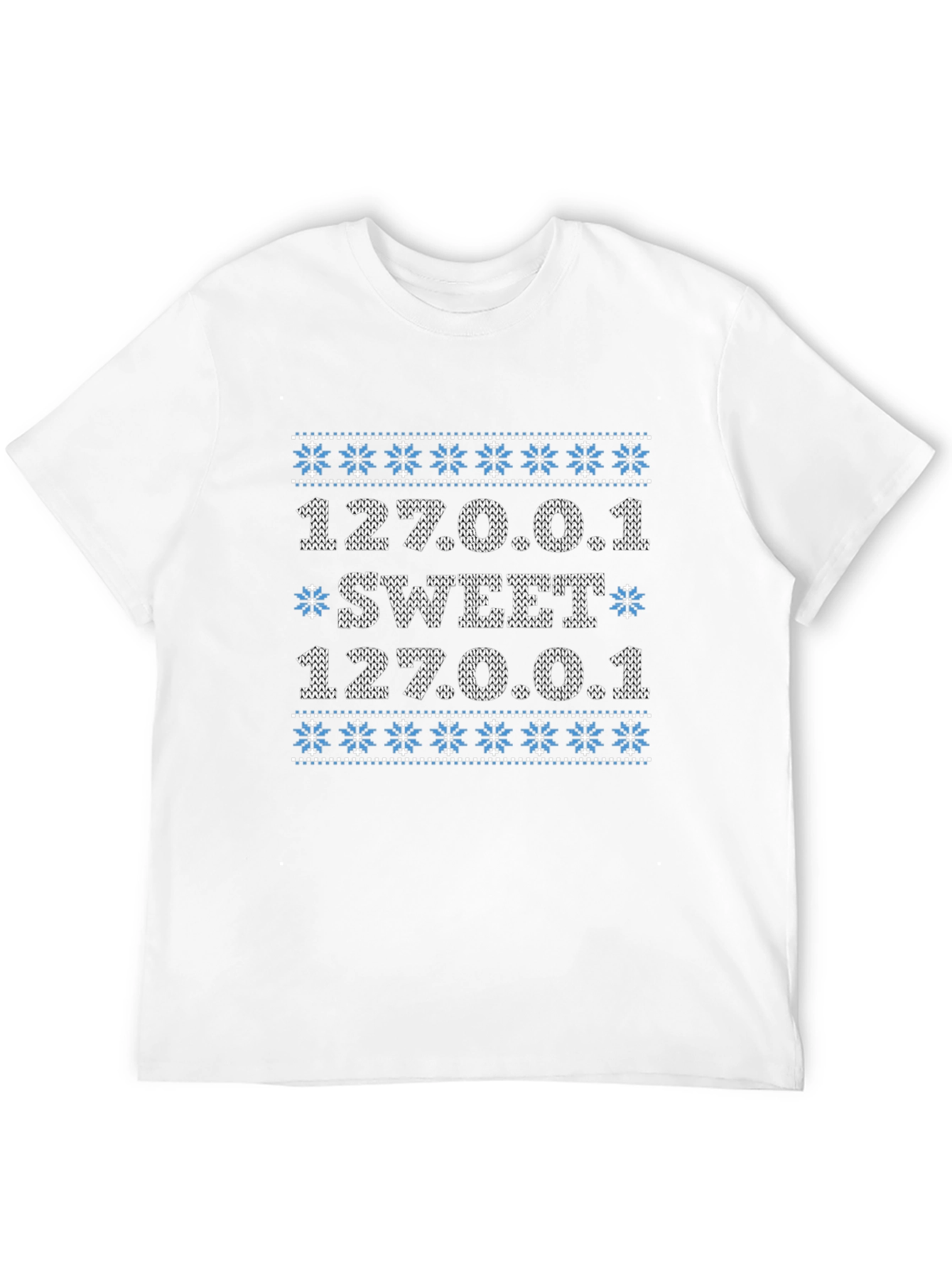 127.0.0.1 Sweet T-Shirt Black Knit Pattern