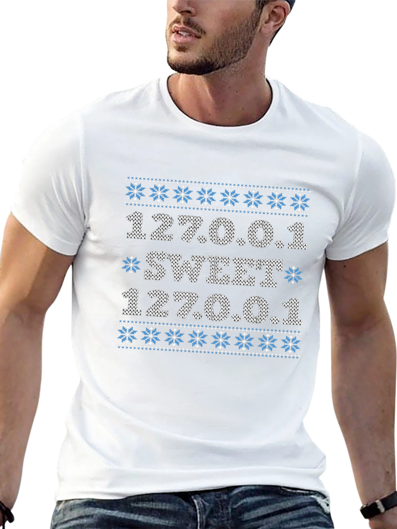 127.0.0.1 Sweet T-Shirt Black Knit Pattern