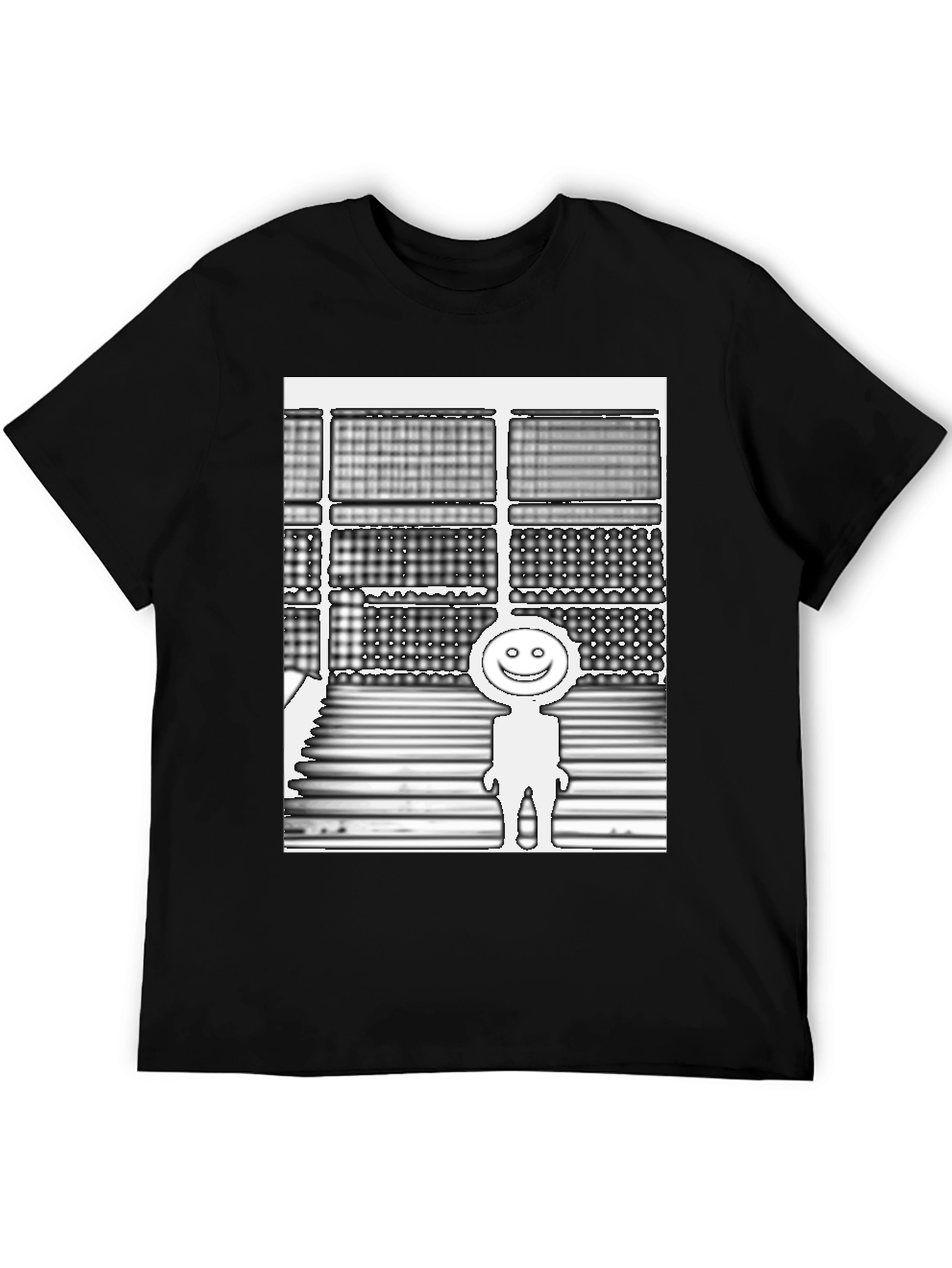 Smiley Guy Graphic Tee - Black