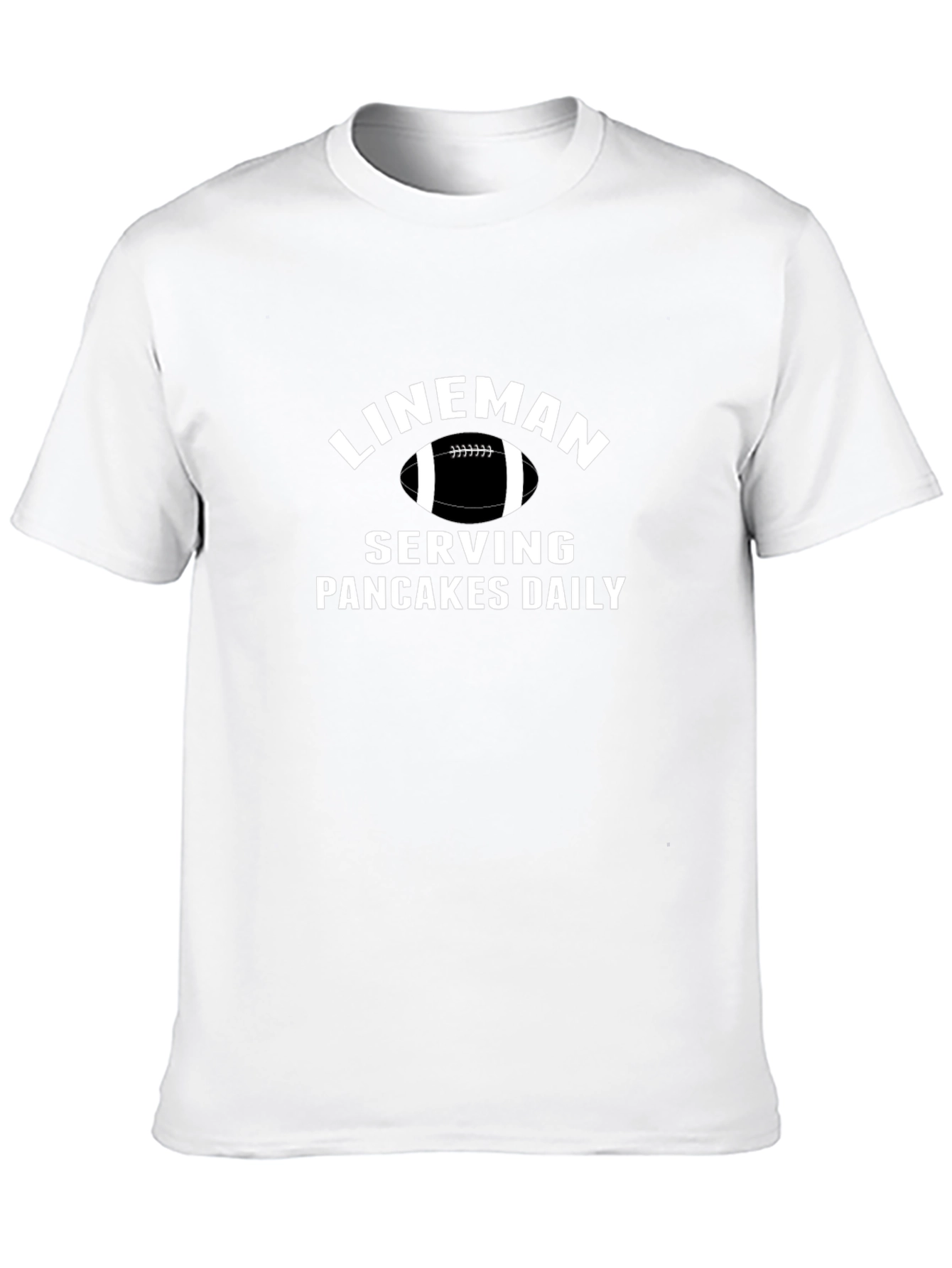 Lineman Serving Pancakes Daily Black T-Shirt