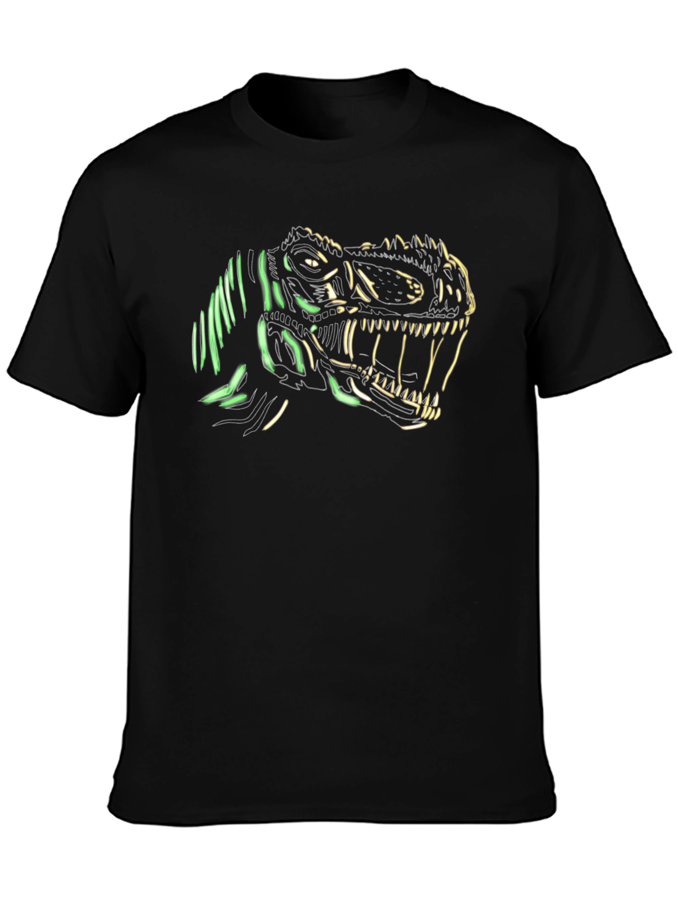 Dino Glow Graphic Tee - Mens Black T-Shirt