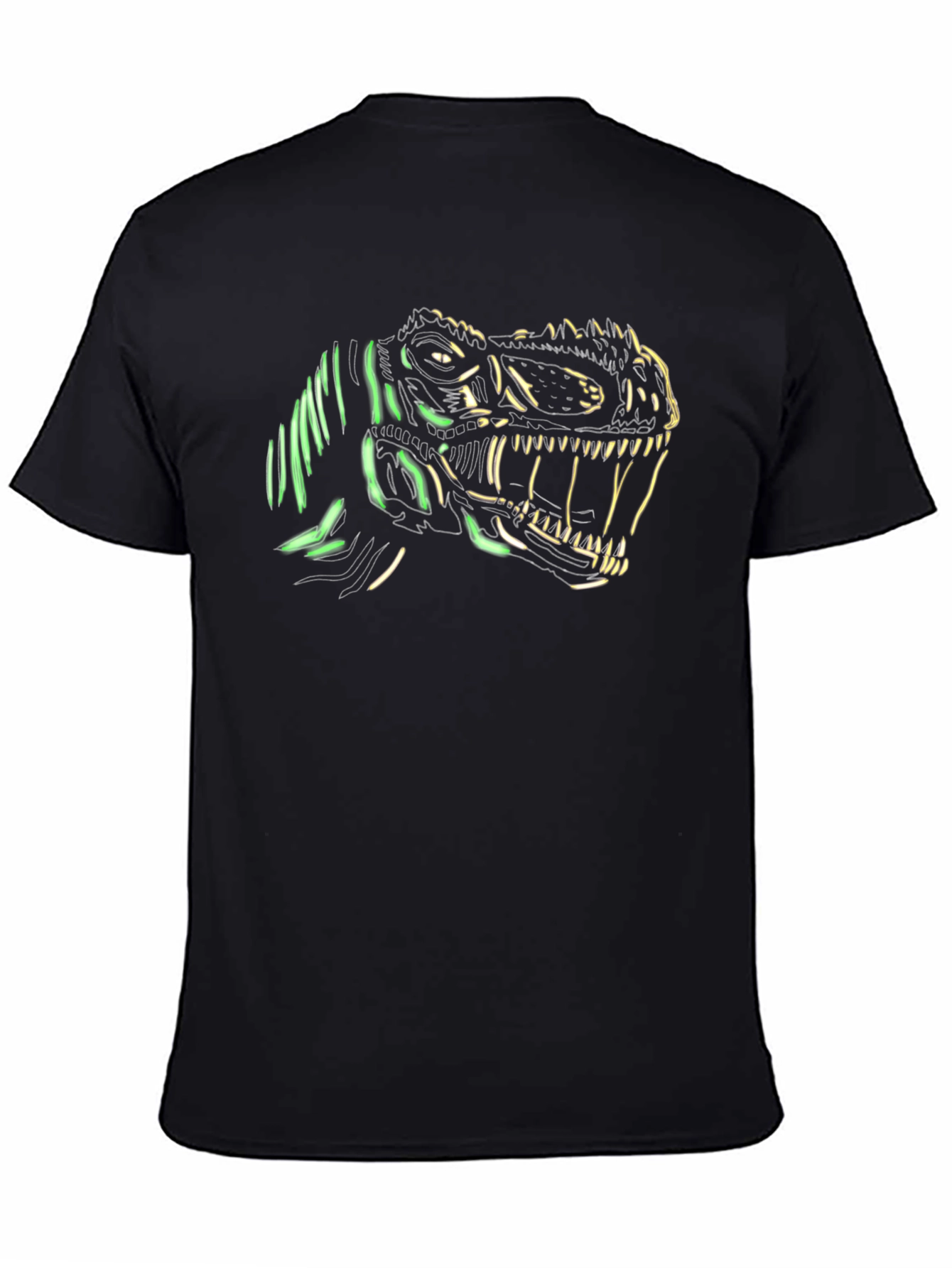 Dino Glow Graphic Tee - Mens Black T-Shirt