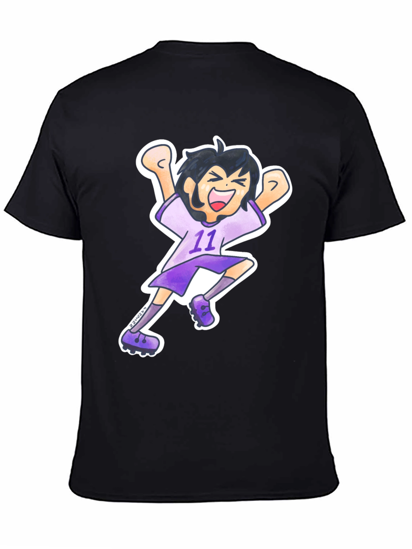 Cartoon Soccer Player Graphic Tee