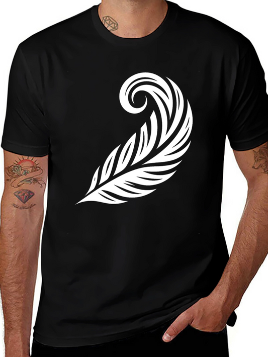 Feather Graphic Black Tee