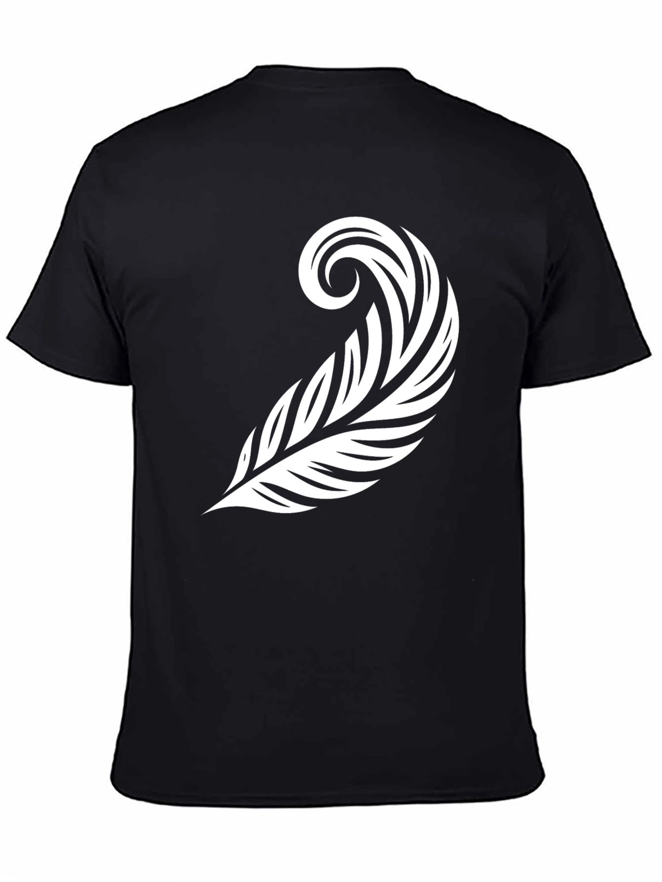 Feather Graphic Black Tee