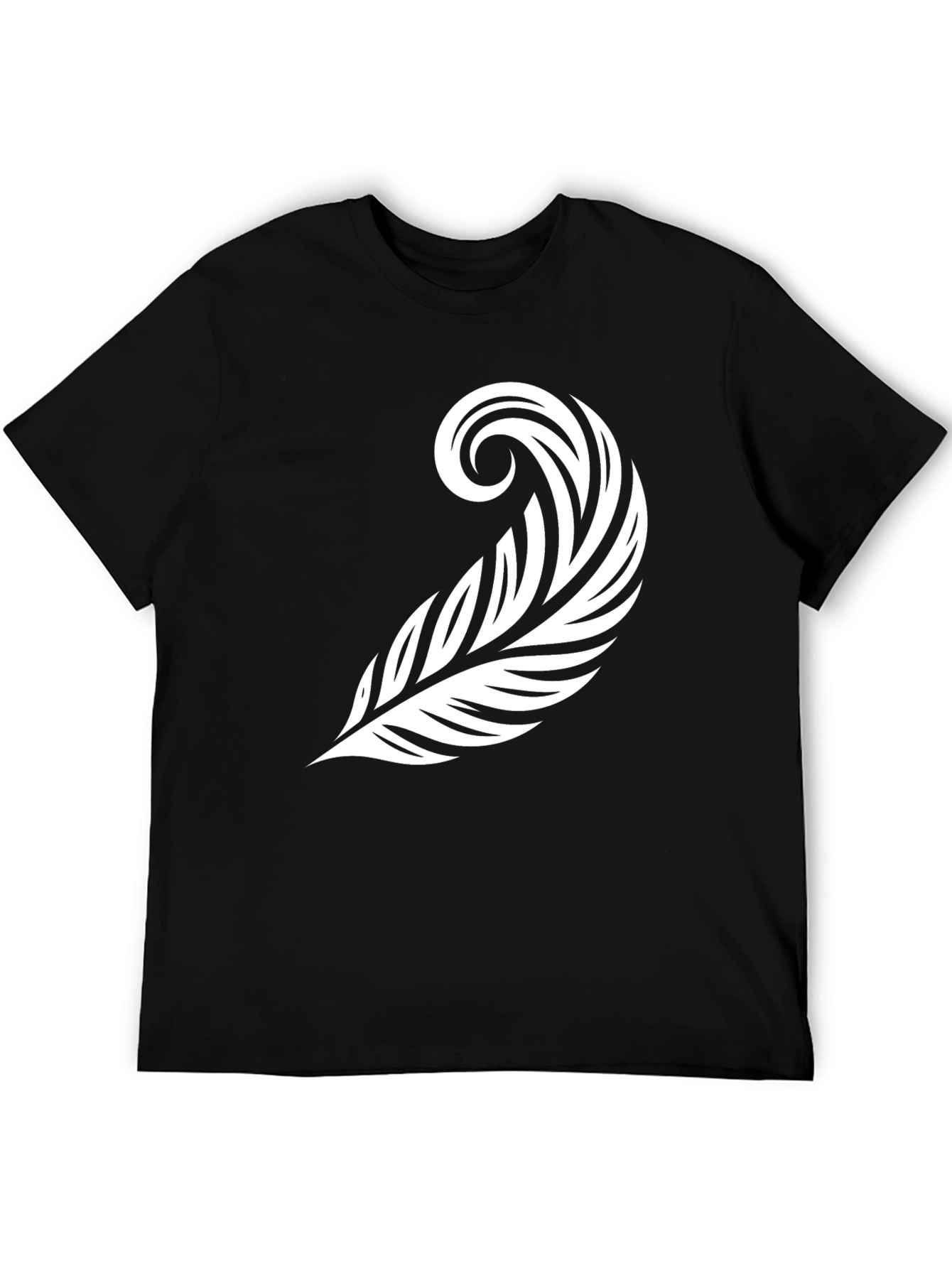Feather Graphic Black Tee