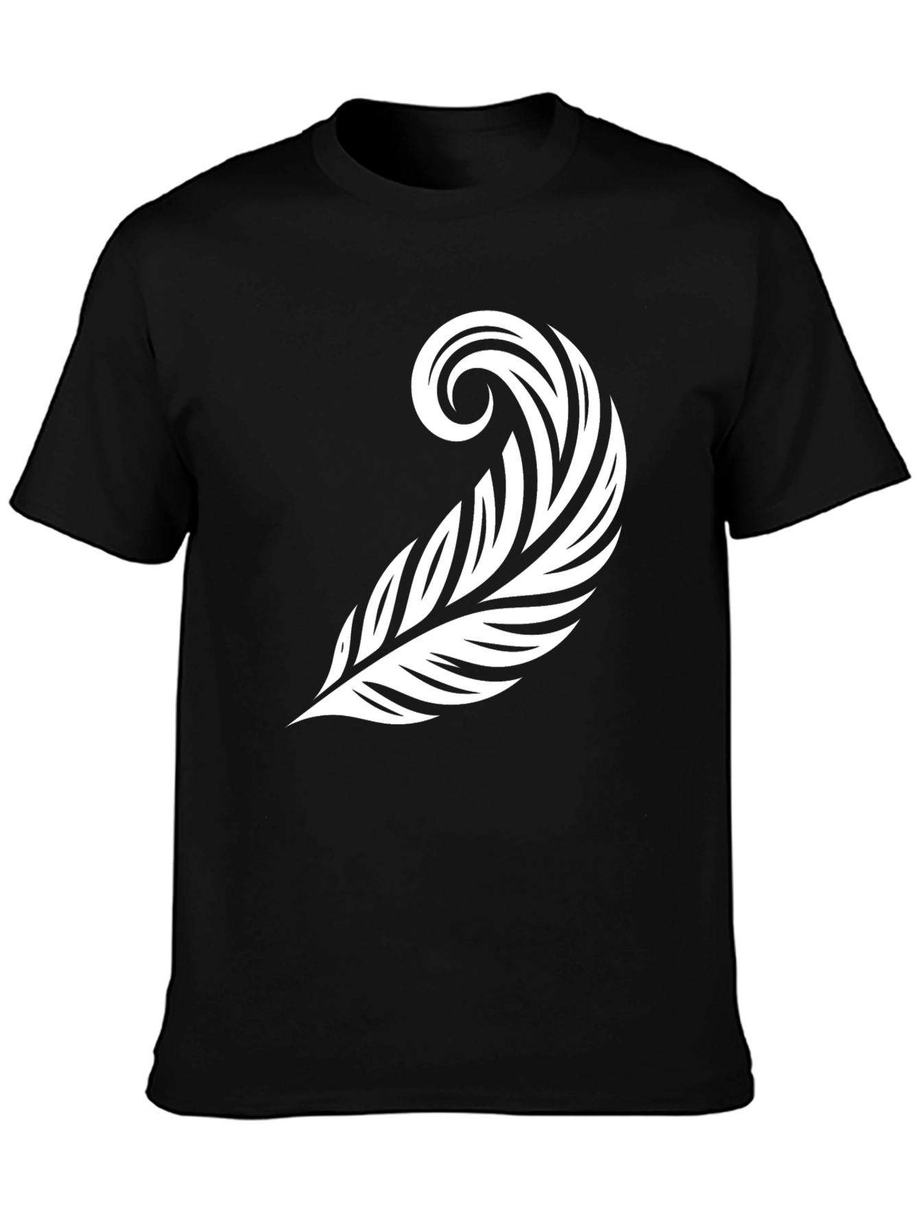 Feather Graphic Black Tee