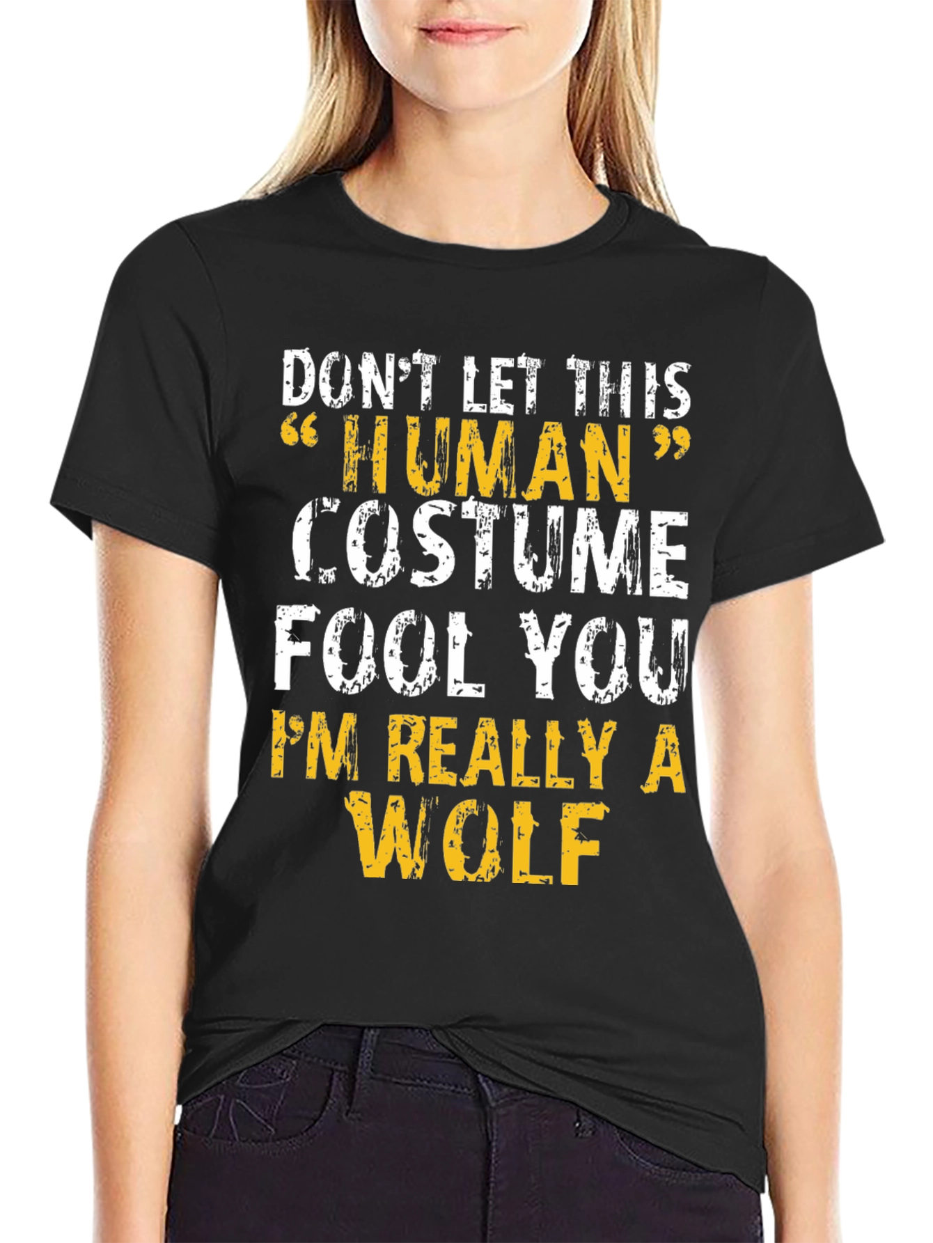 Human Costume Wolf Funny T-Shirt