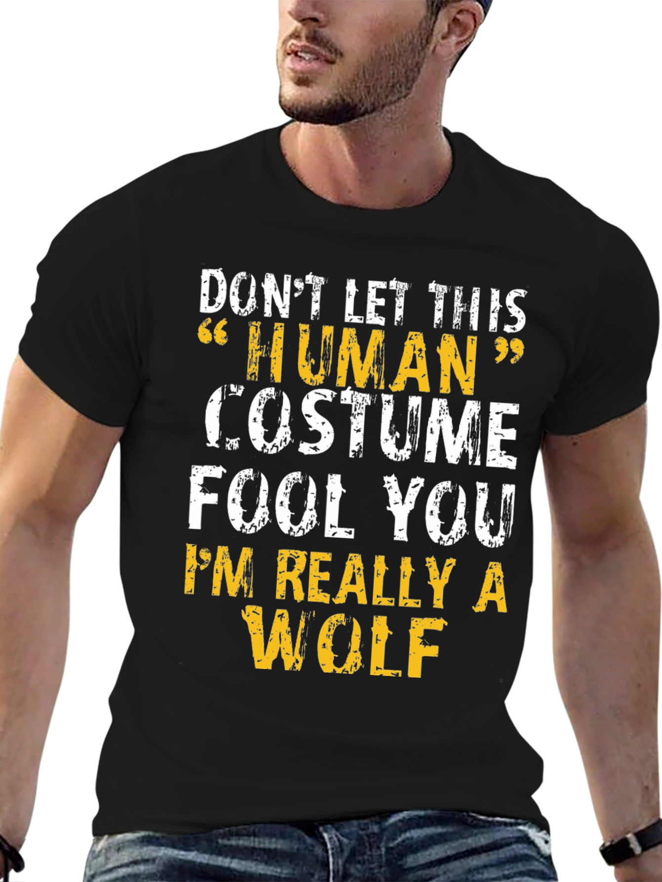 Human Costume Wolf Funny T-Shirt