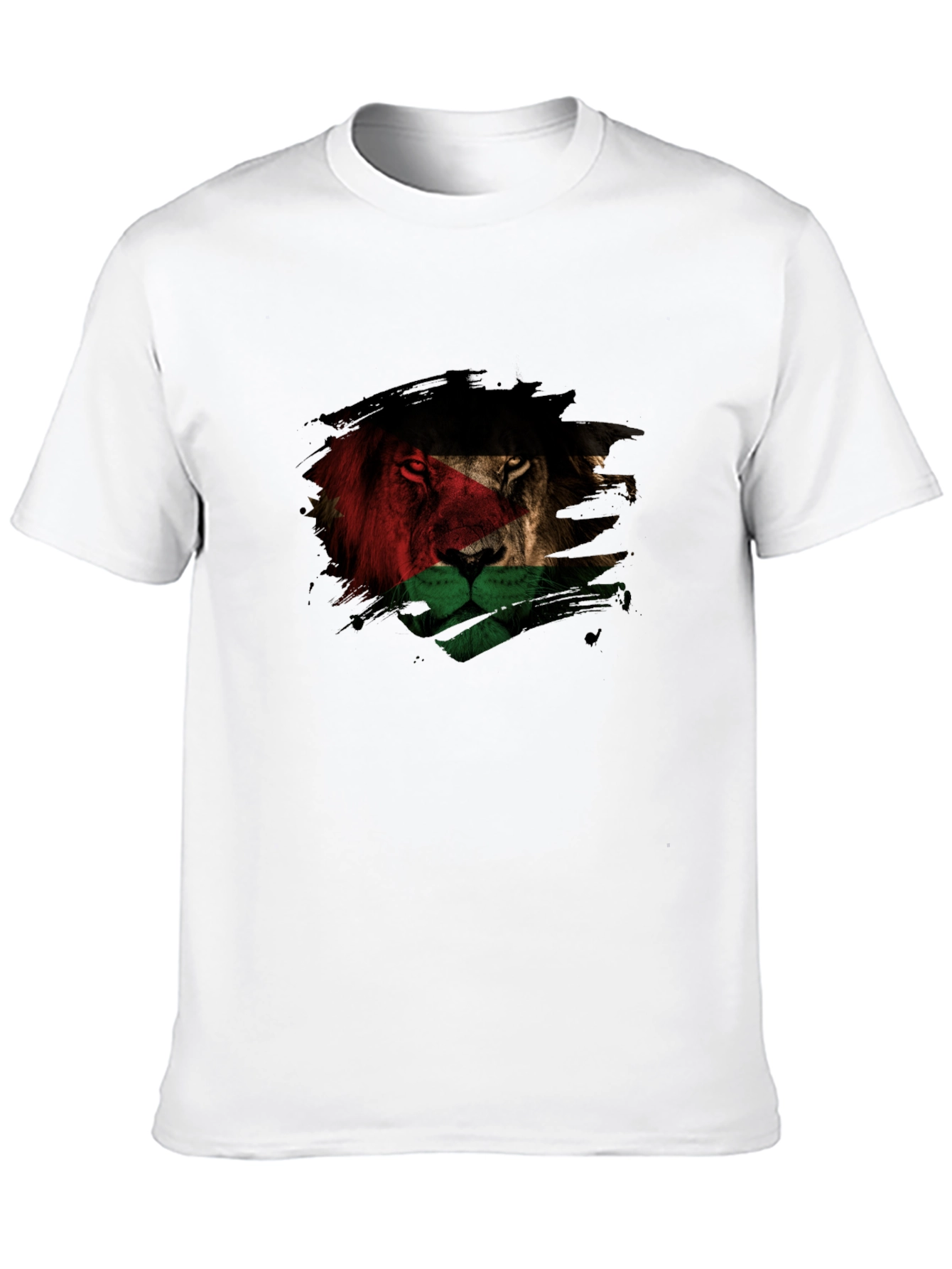 Lion Palestine Flag Graphic T-Shirt