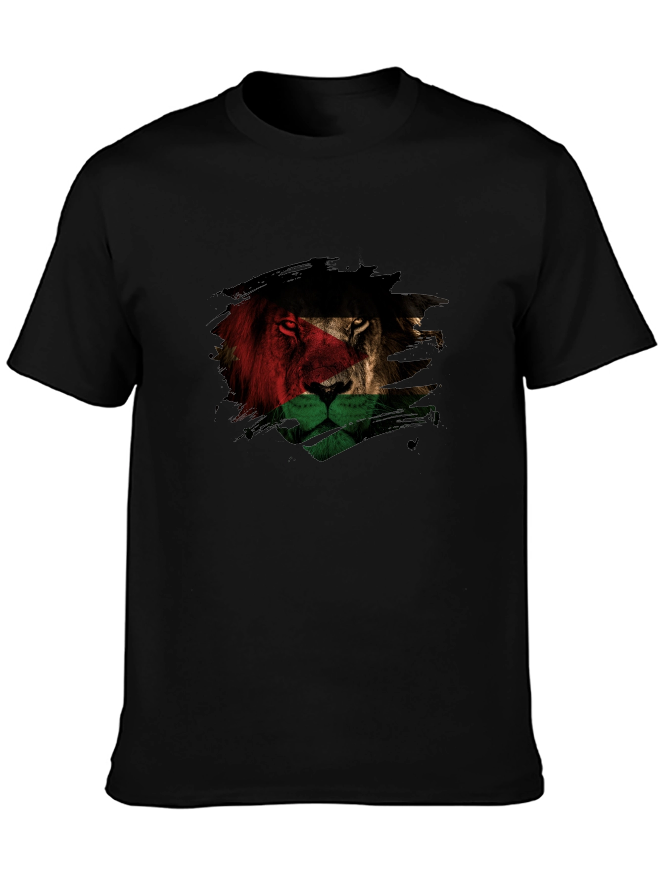 Lion Palestine Flag Graphic T-Shirt