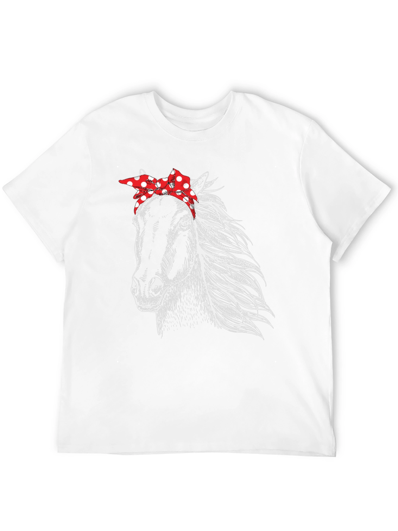 Horse with Bandana Graphic Tee - Black