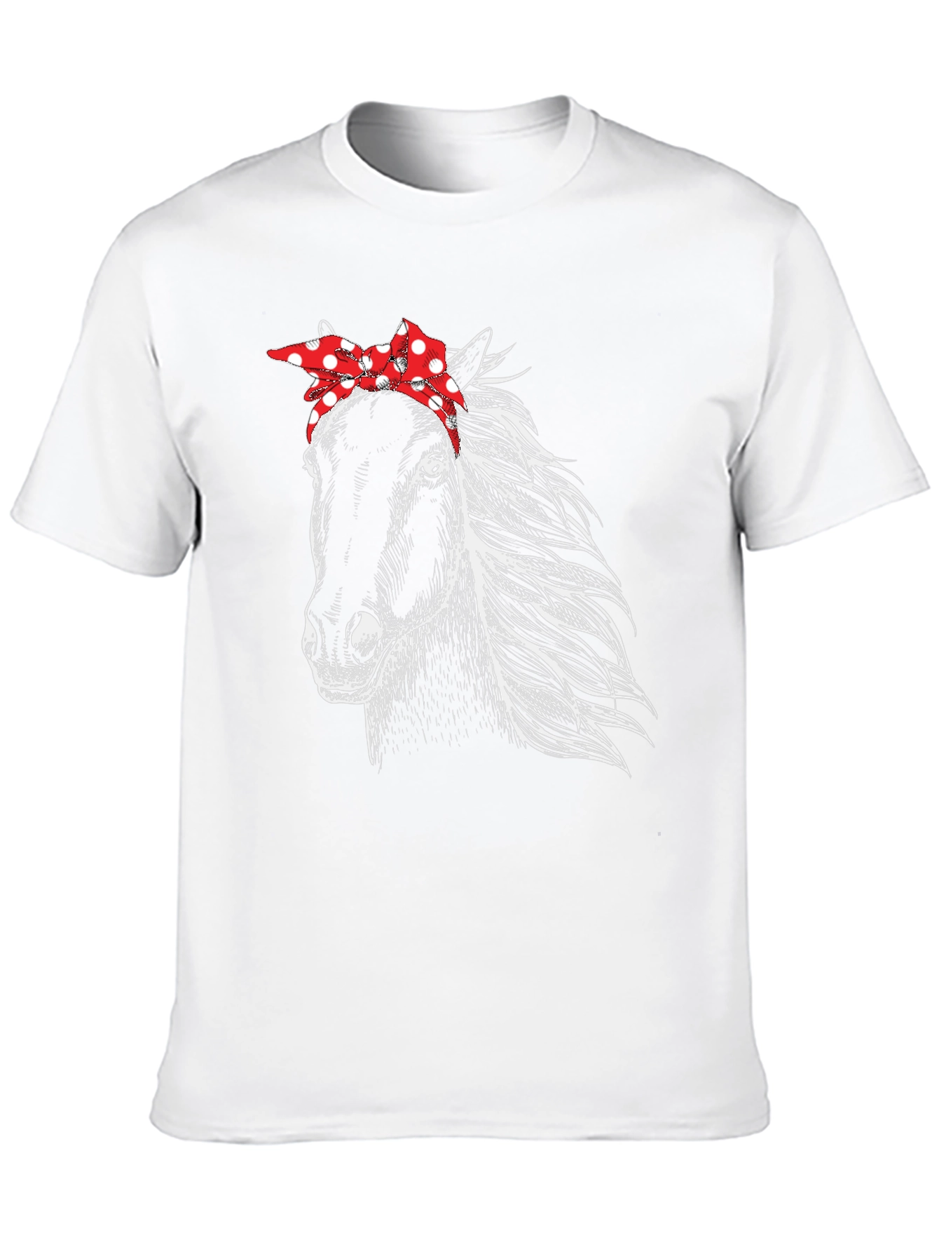 Horse with Bandana Graphic Tee - Black