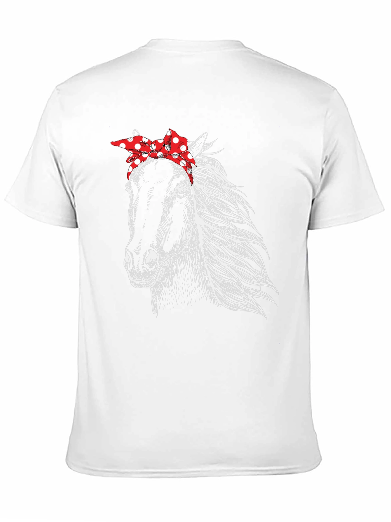 Horse with Bandana Graphic Tee - Black