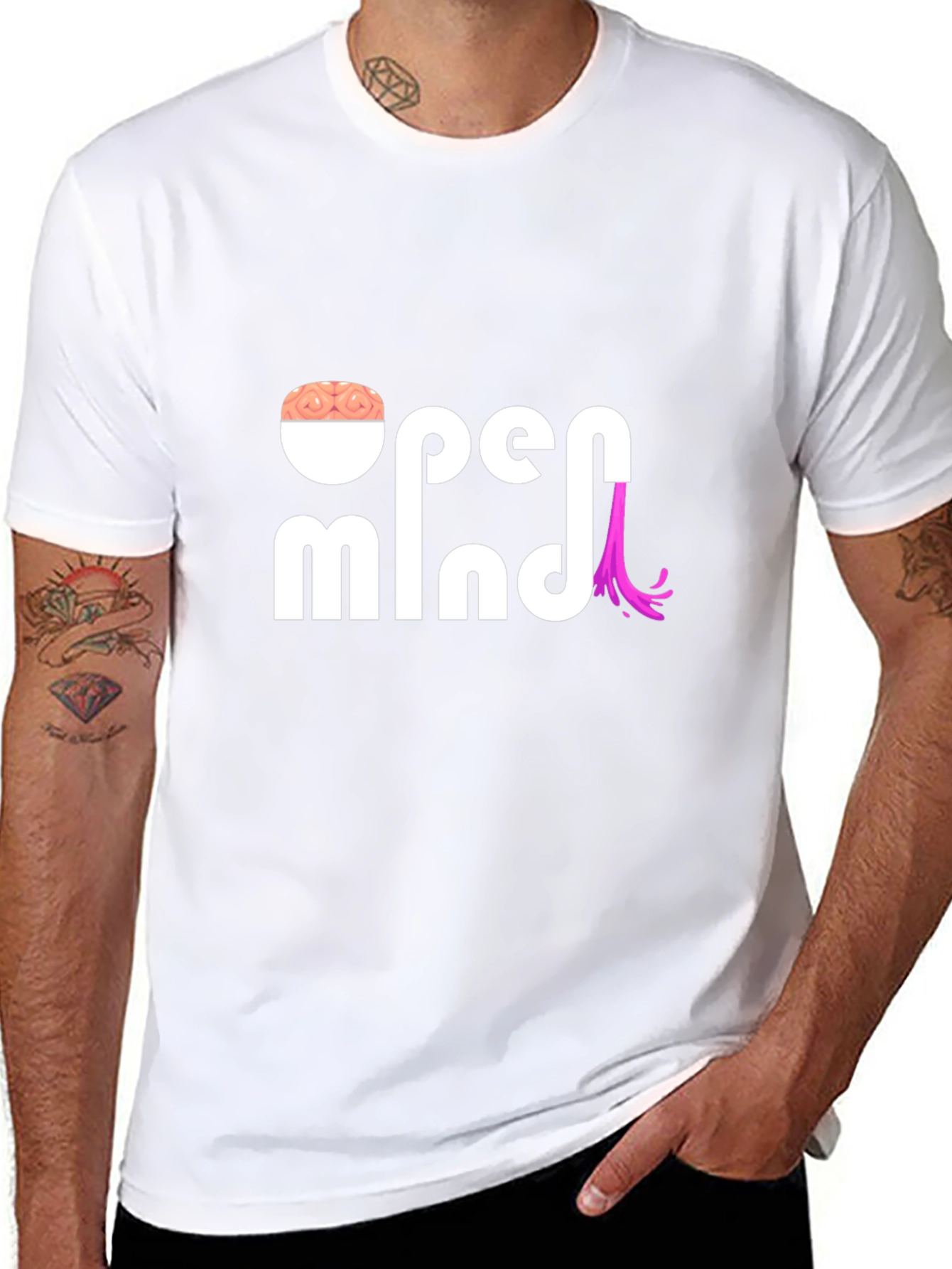 Open Mind Graphic T-Shirt - Brain Power