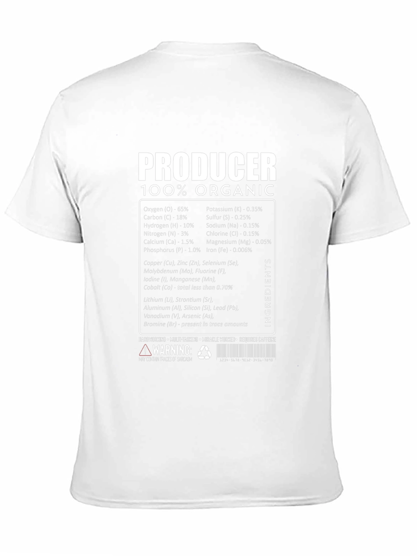 Producer 100% Organic Ingredients T-Shirt