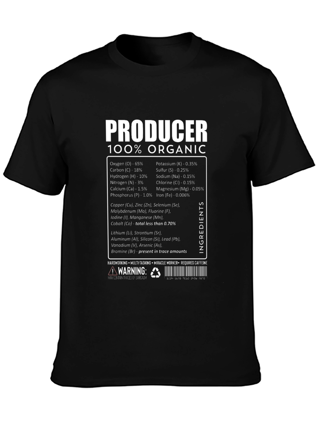Producer 100% Organic Ingredients T-Shirt