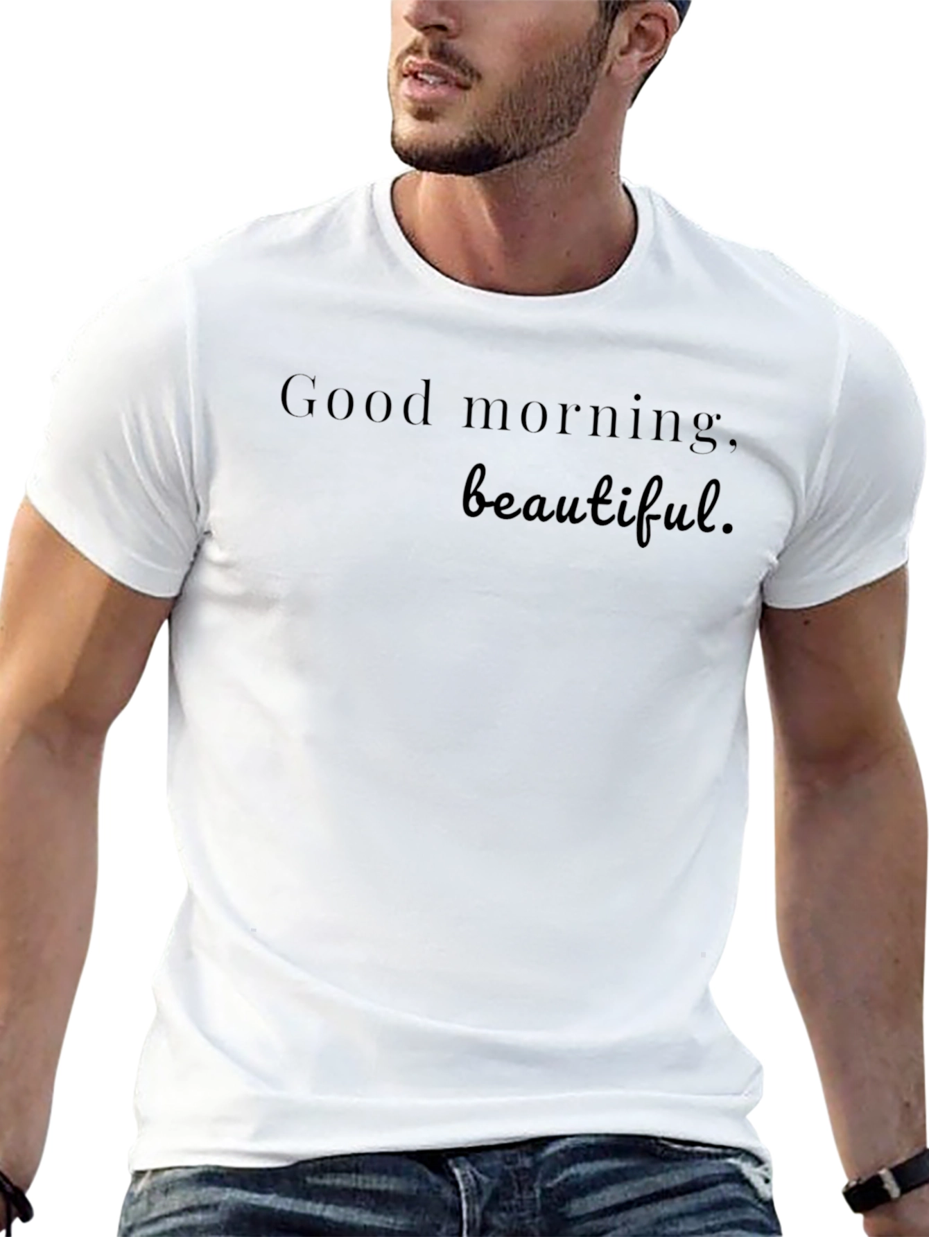 Good Morning Beautiful Black T-Shirt