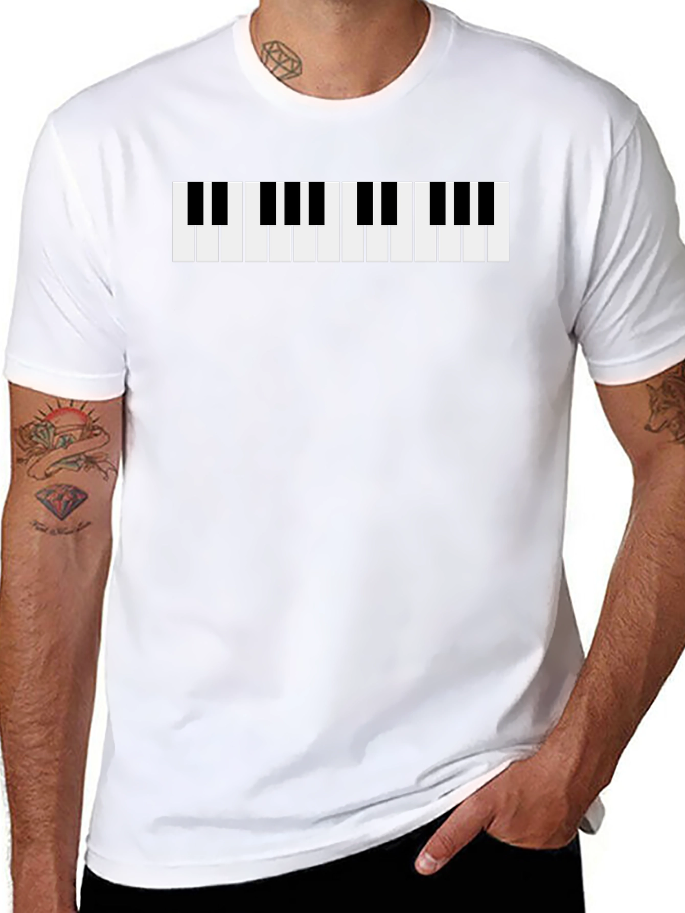 Piano Keys Graphic Tee - Black T-Shirt