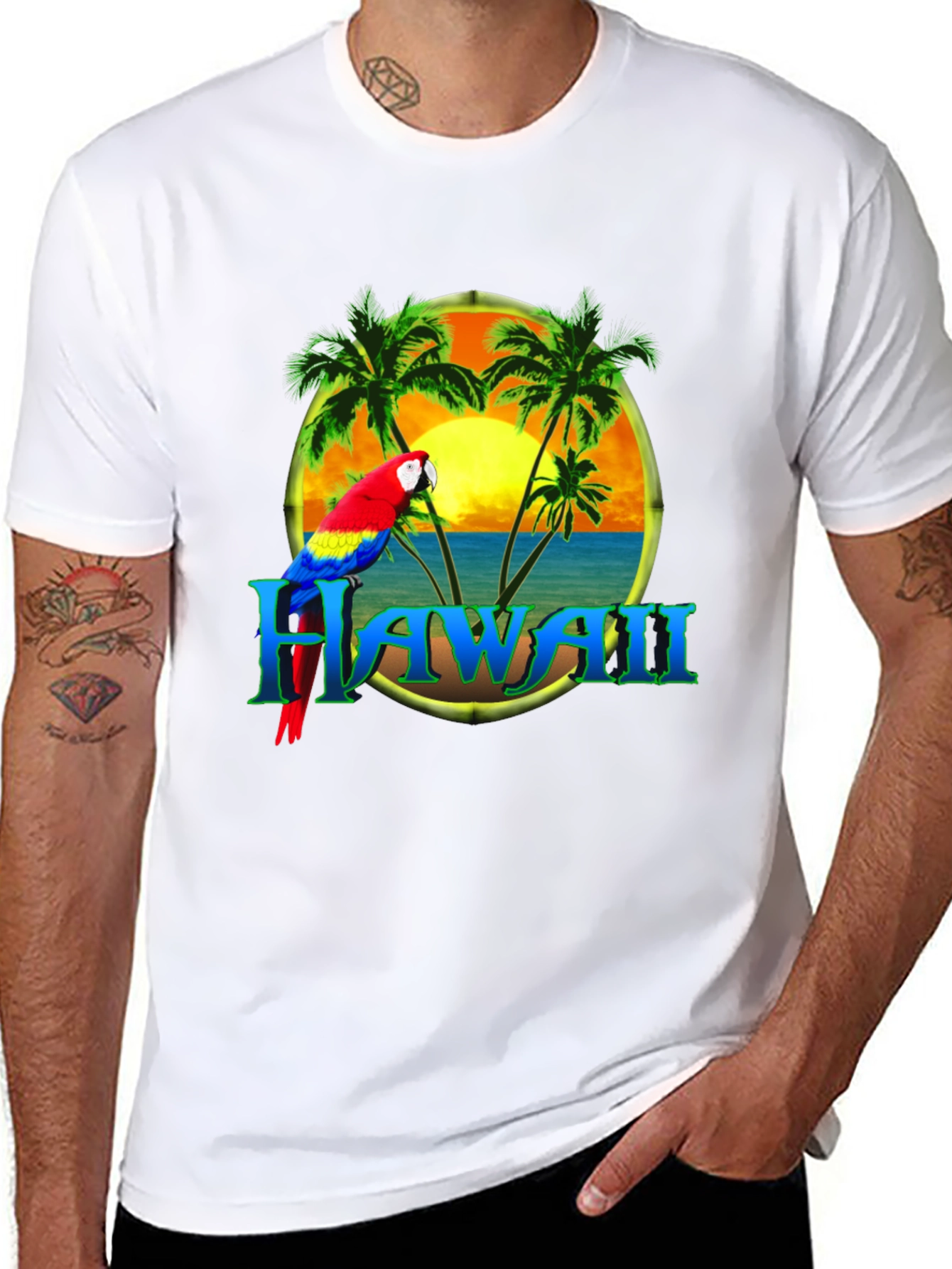 Hawaii Parrot Paradise Graphic Tee