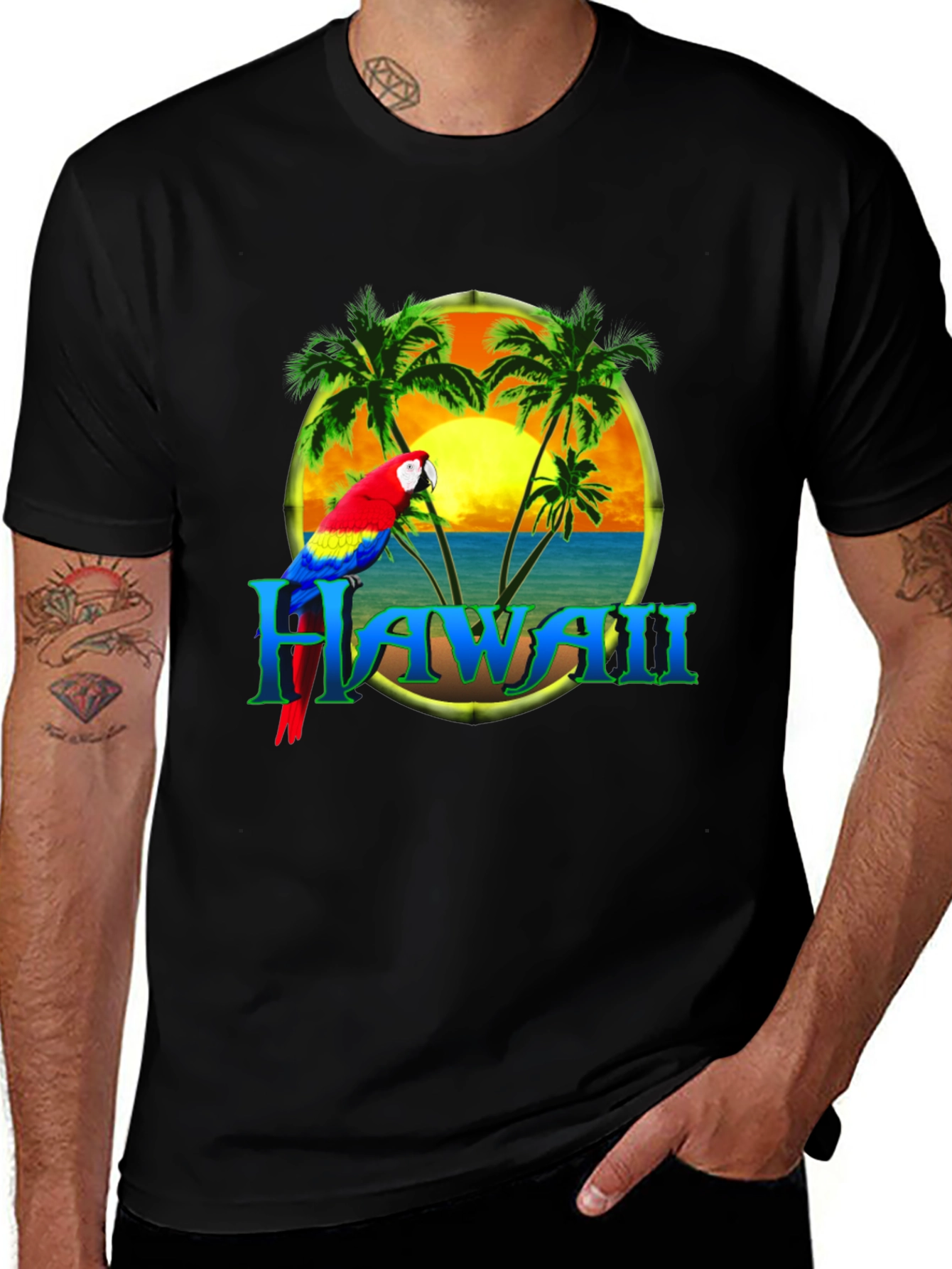 Hawaii Parrot Paradise Graphic Tee