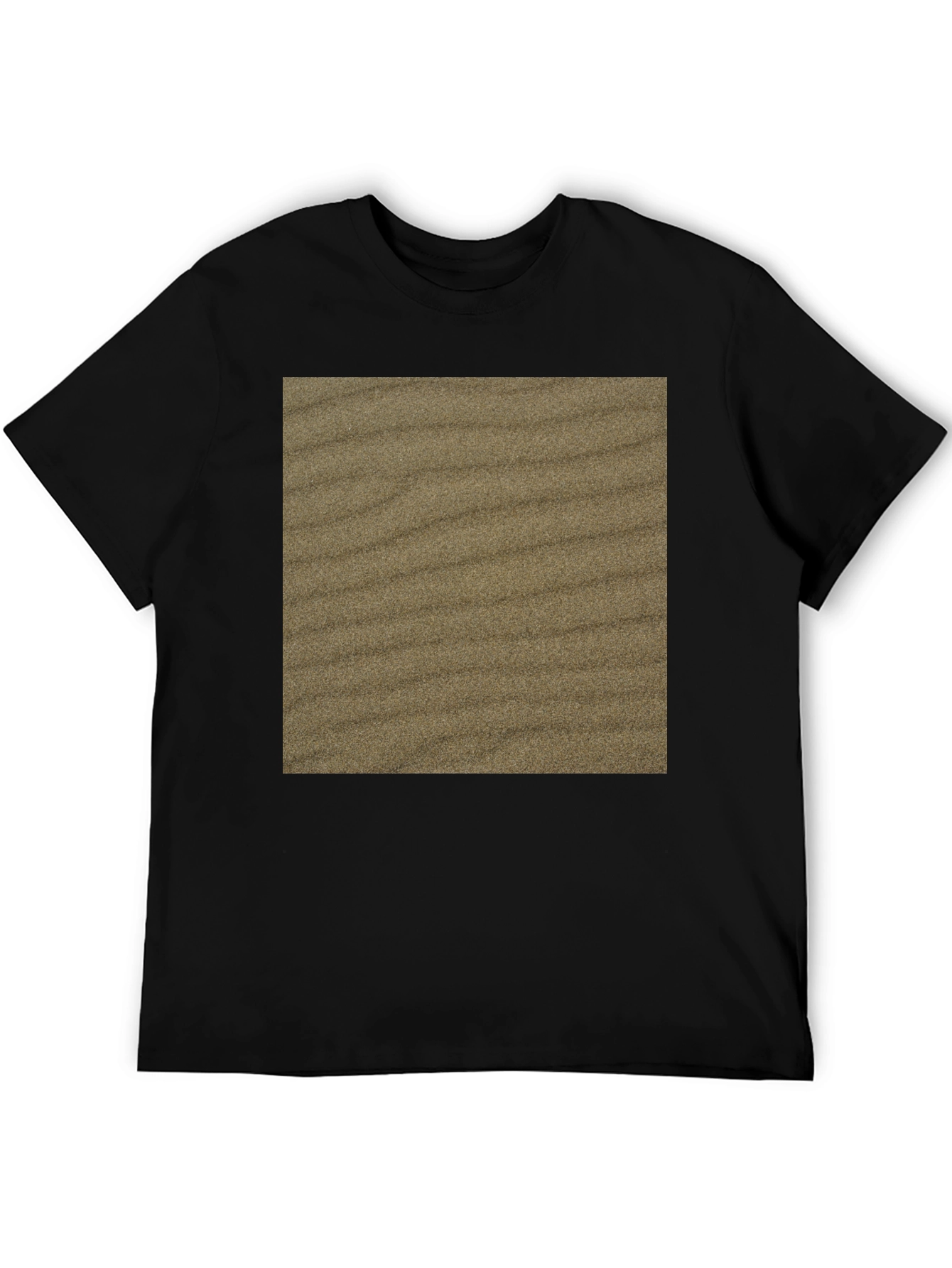 Sand Texture Graphic Tee - Black Cotton Comfort