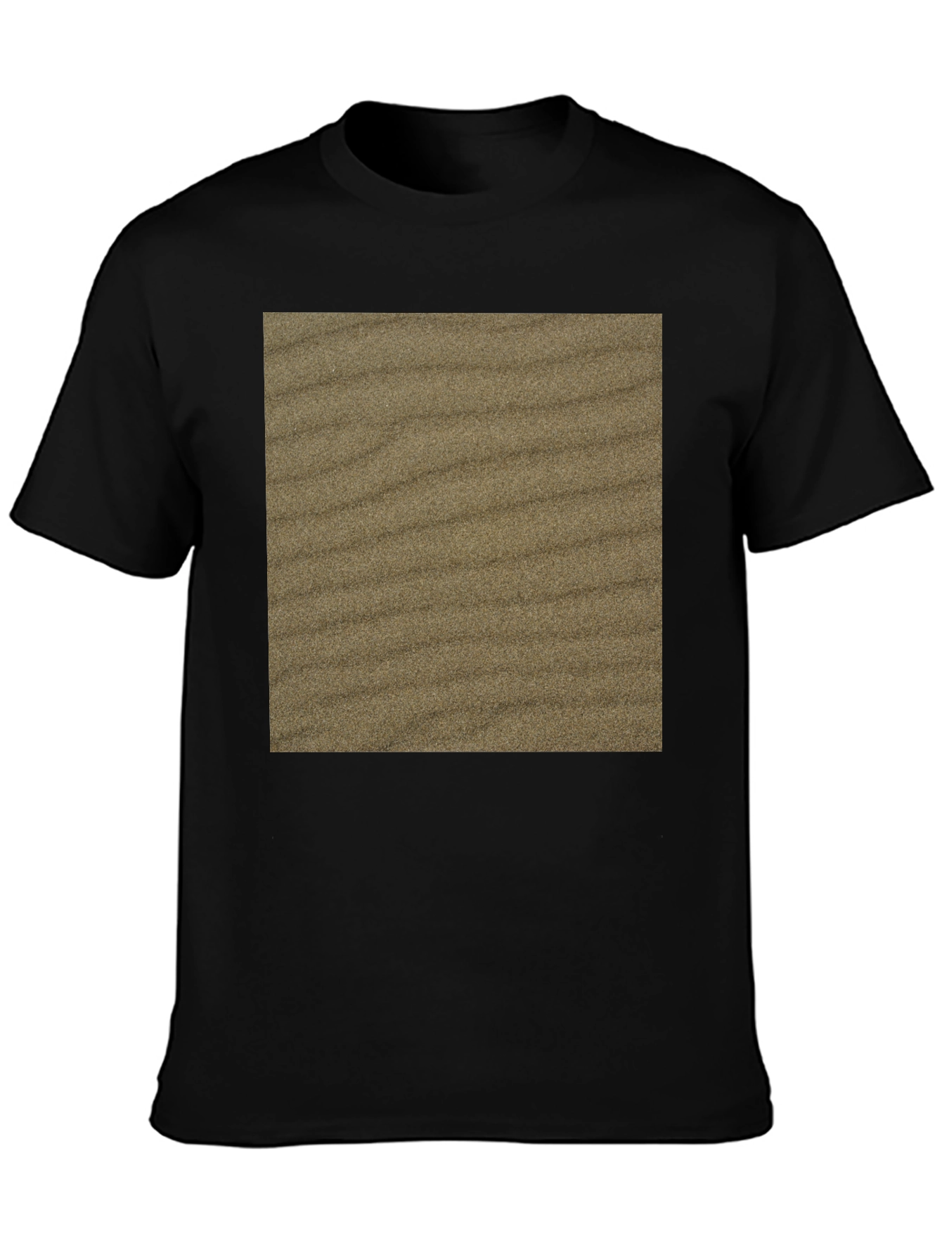 Sand Texture Graphic Tee - Black Cotton Comfort