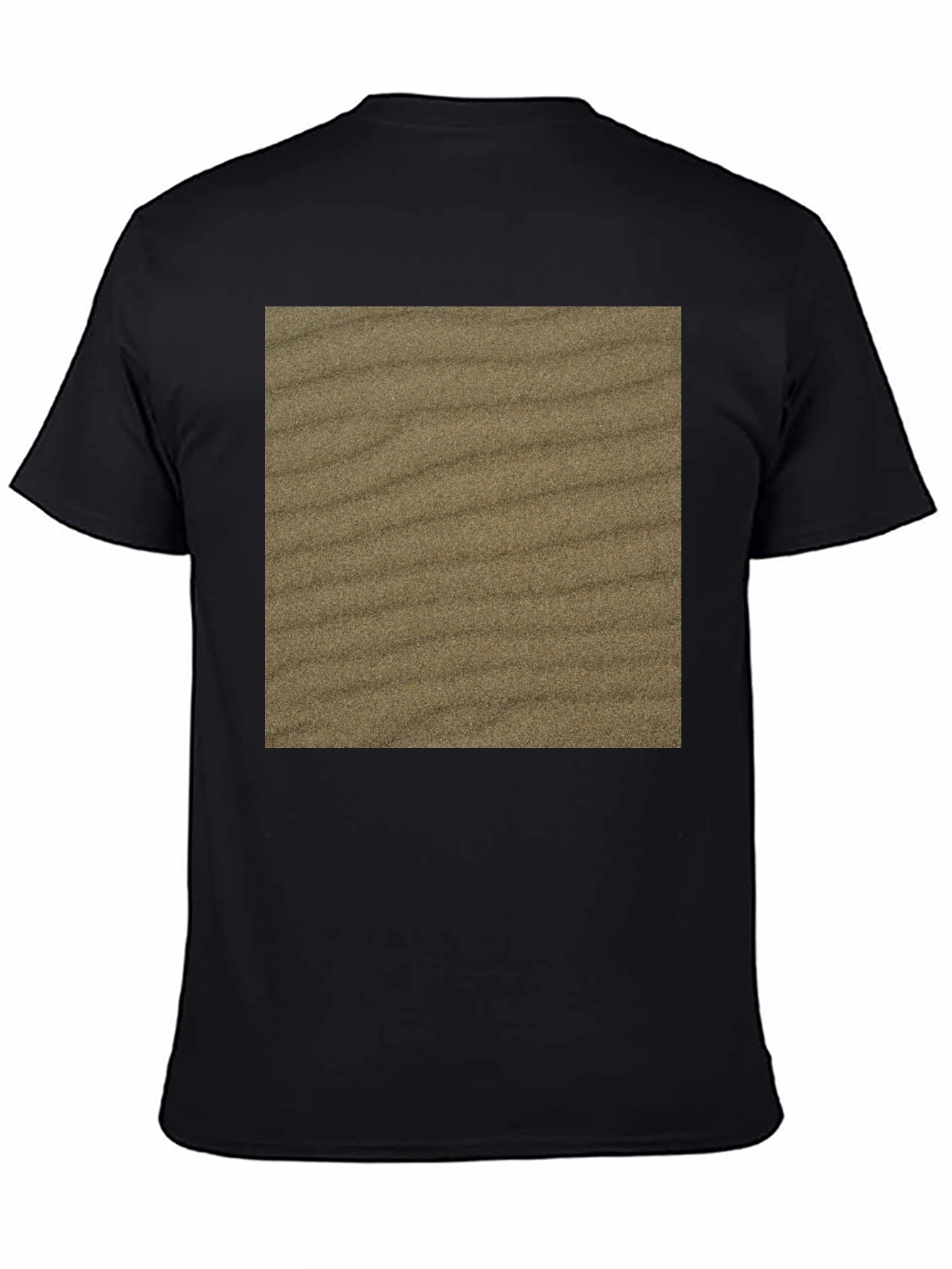 Sand Texture Graphic Tee - Black Cotton Comfort