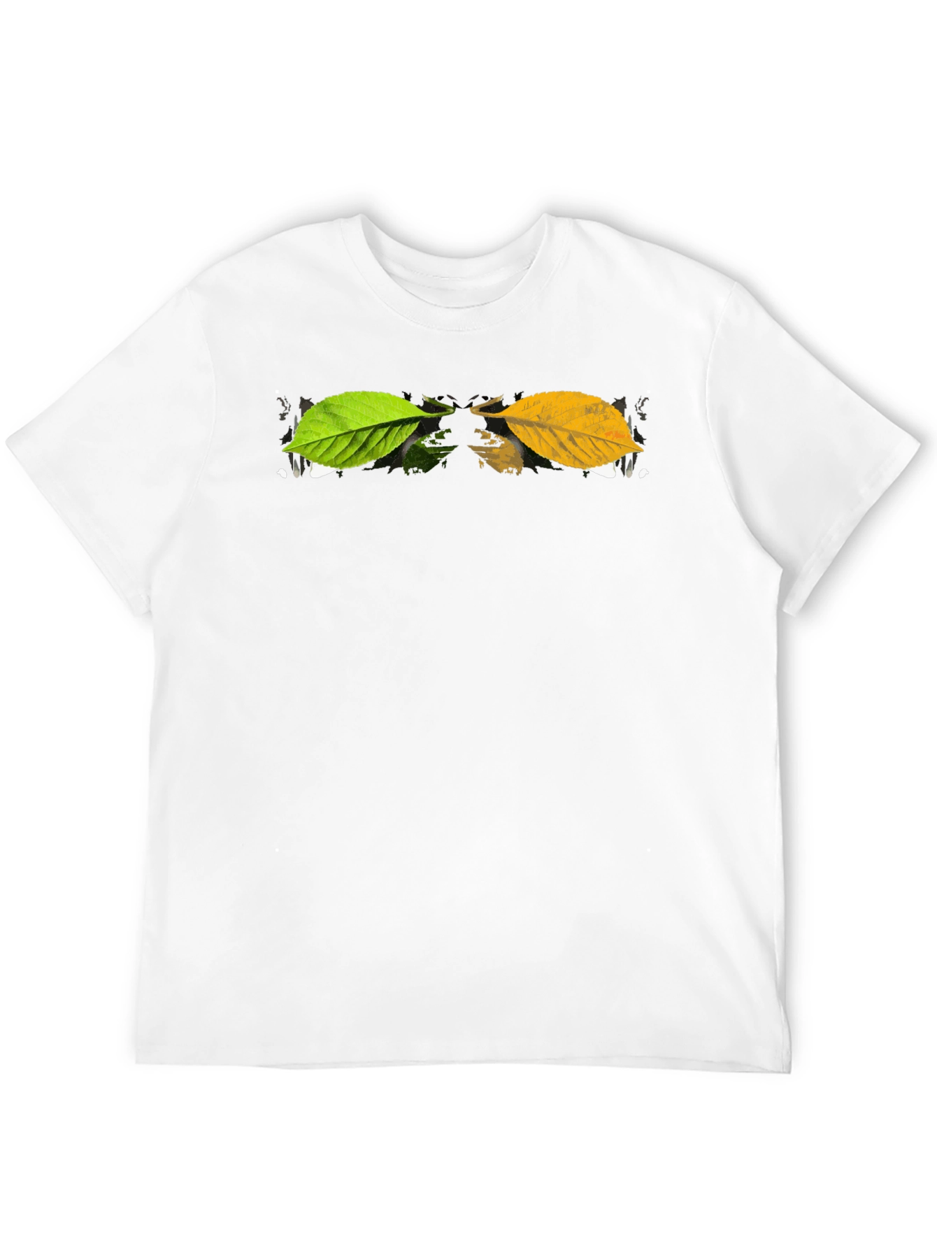 Autumn Leaf Graphic Black T-Shirt