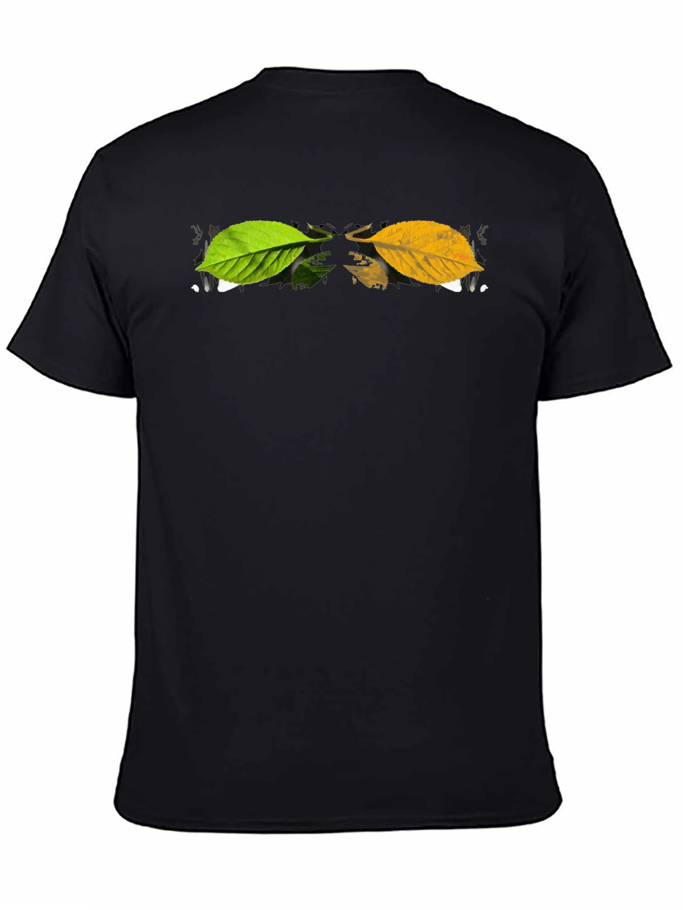 Autumn Leaf Graphic Black T-Shirt
