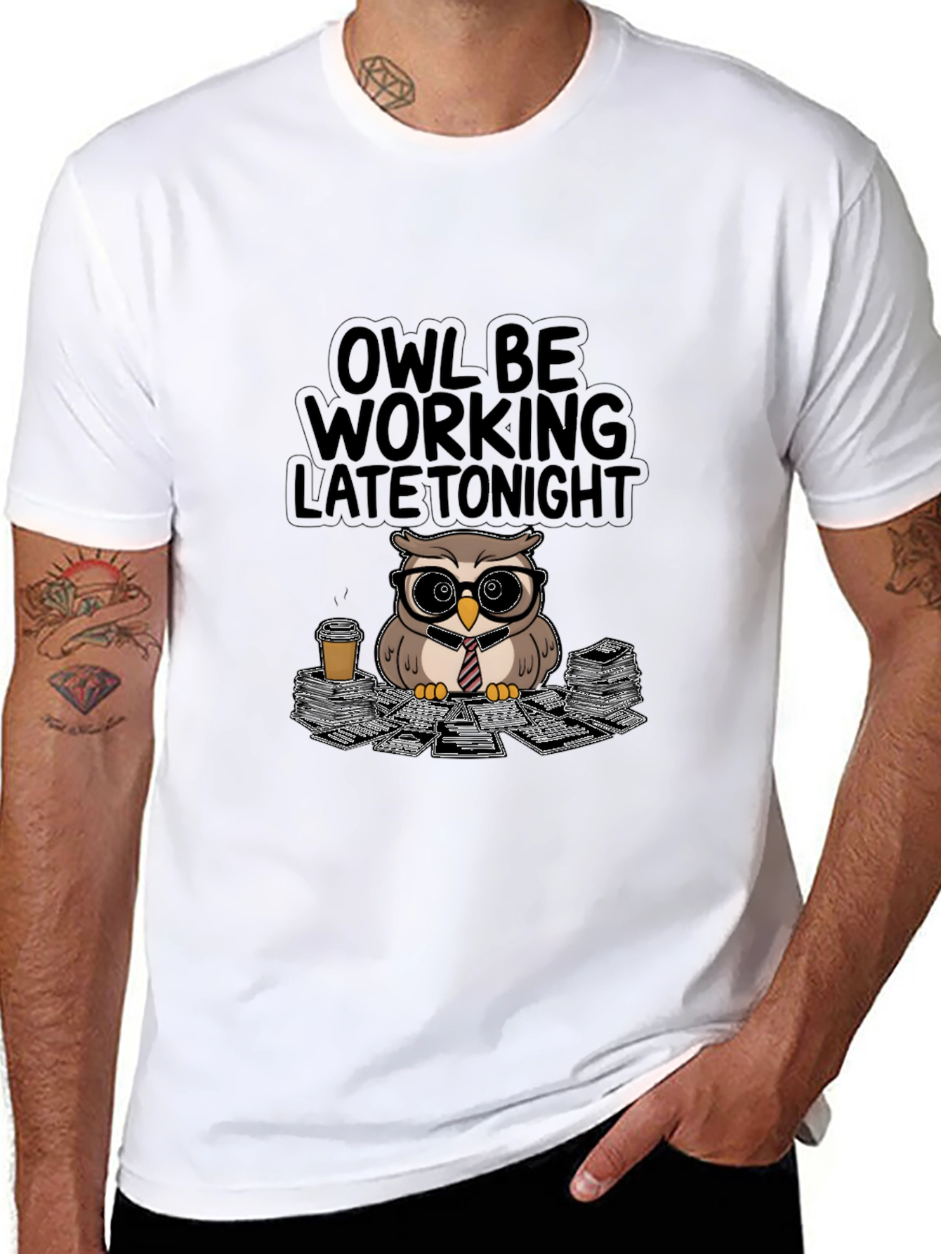 Owl Be Working Late Tonight T-Shirt