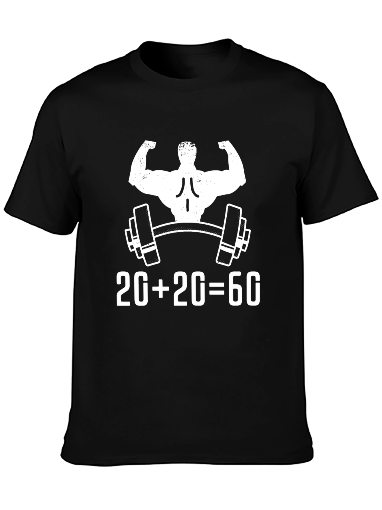 Funny Gym T-Shirt - 20+20=60 Workout Tee