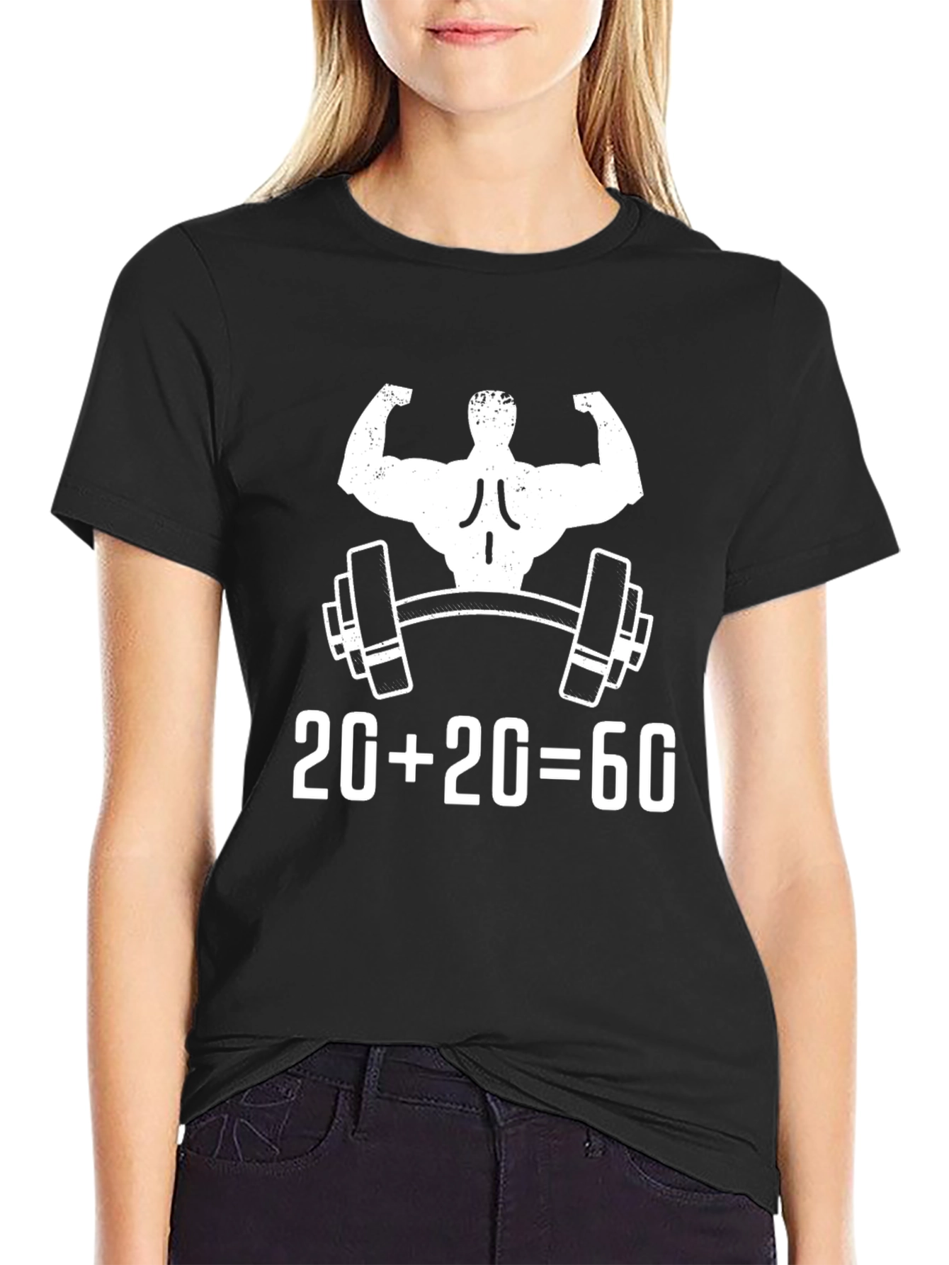 Funny Gym T-Shirt - 20+20=60 Workout Tee