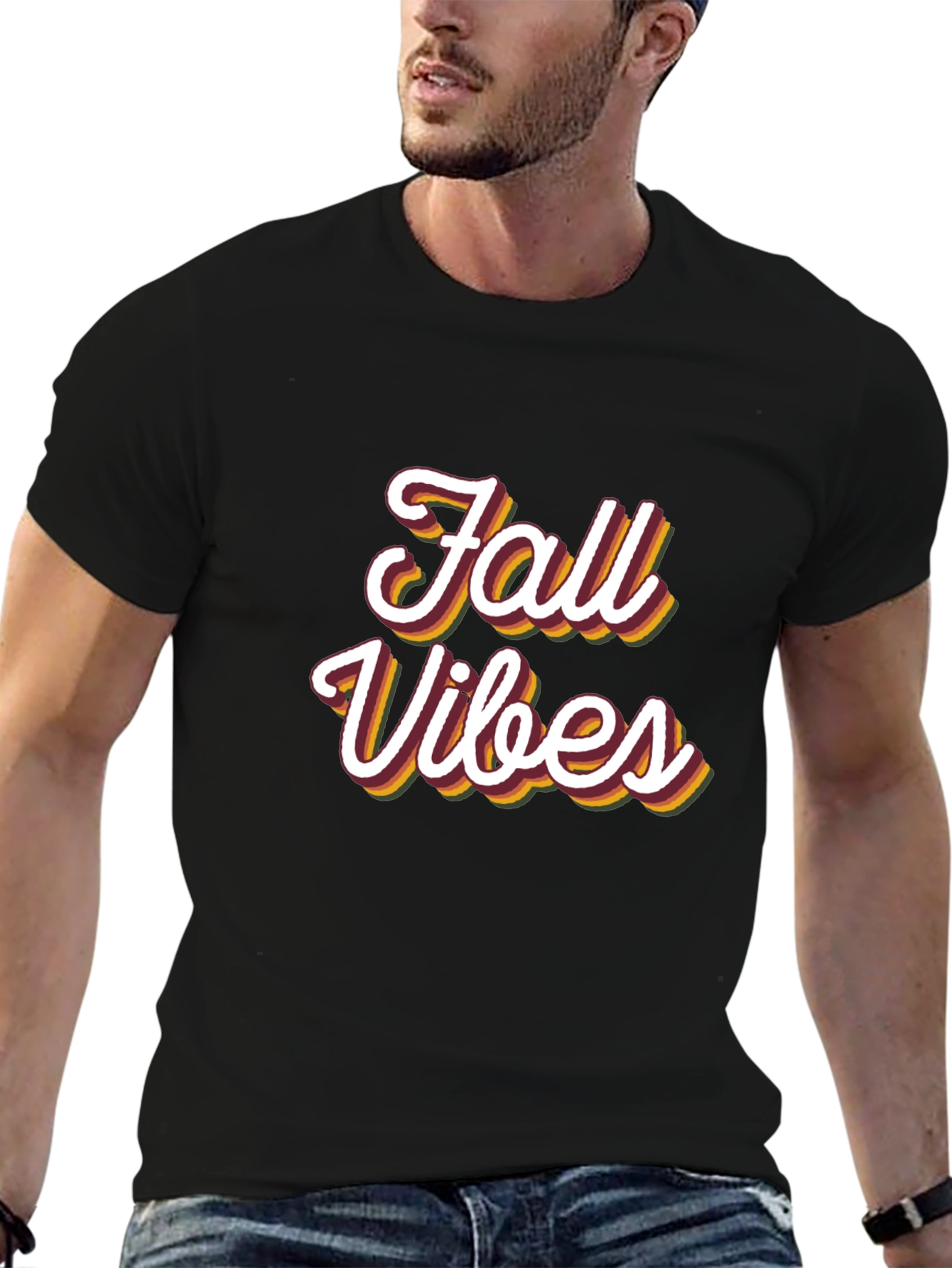Fall Vibes Black T-Shirt