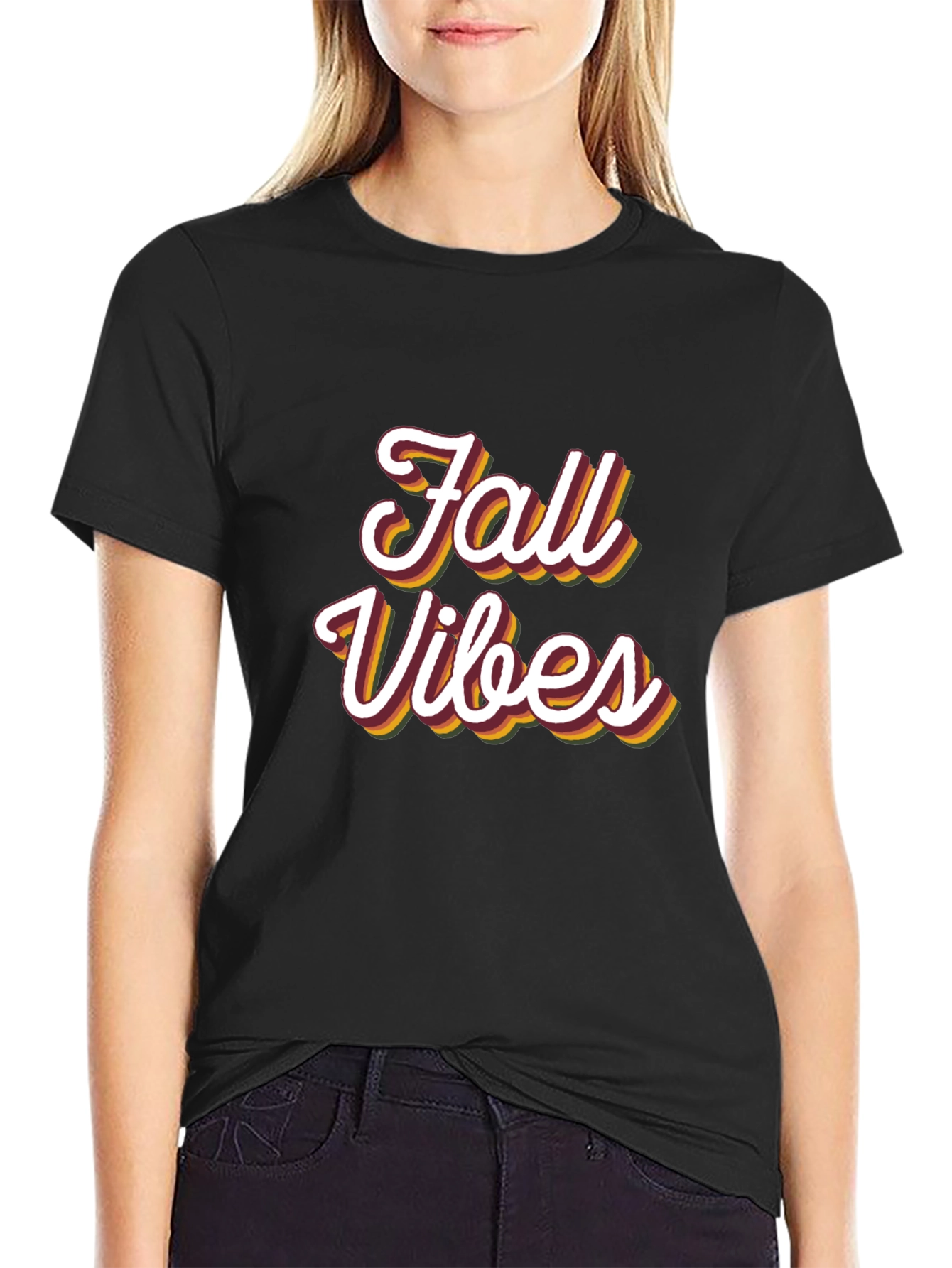 Fall Vibes Black T-Shirt